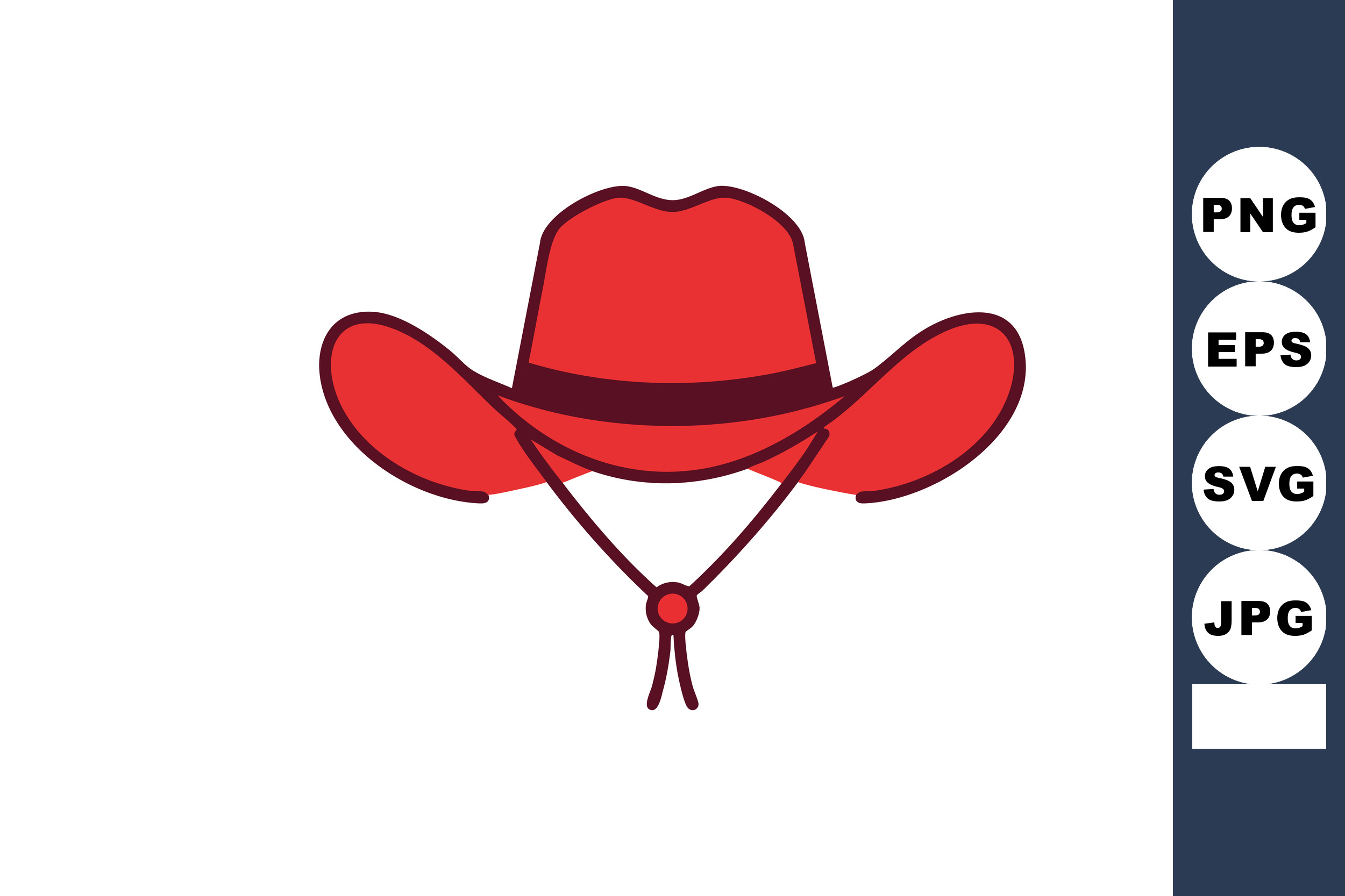 Clipart Red Cowgirl Hats Red Cowboy Hat With Chin Strap Vector