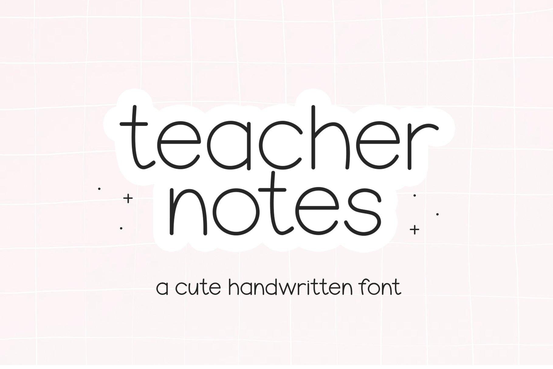 Teacher Notes - Cute Handwritten Font, image size:1820x1214