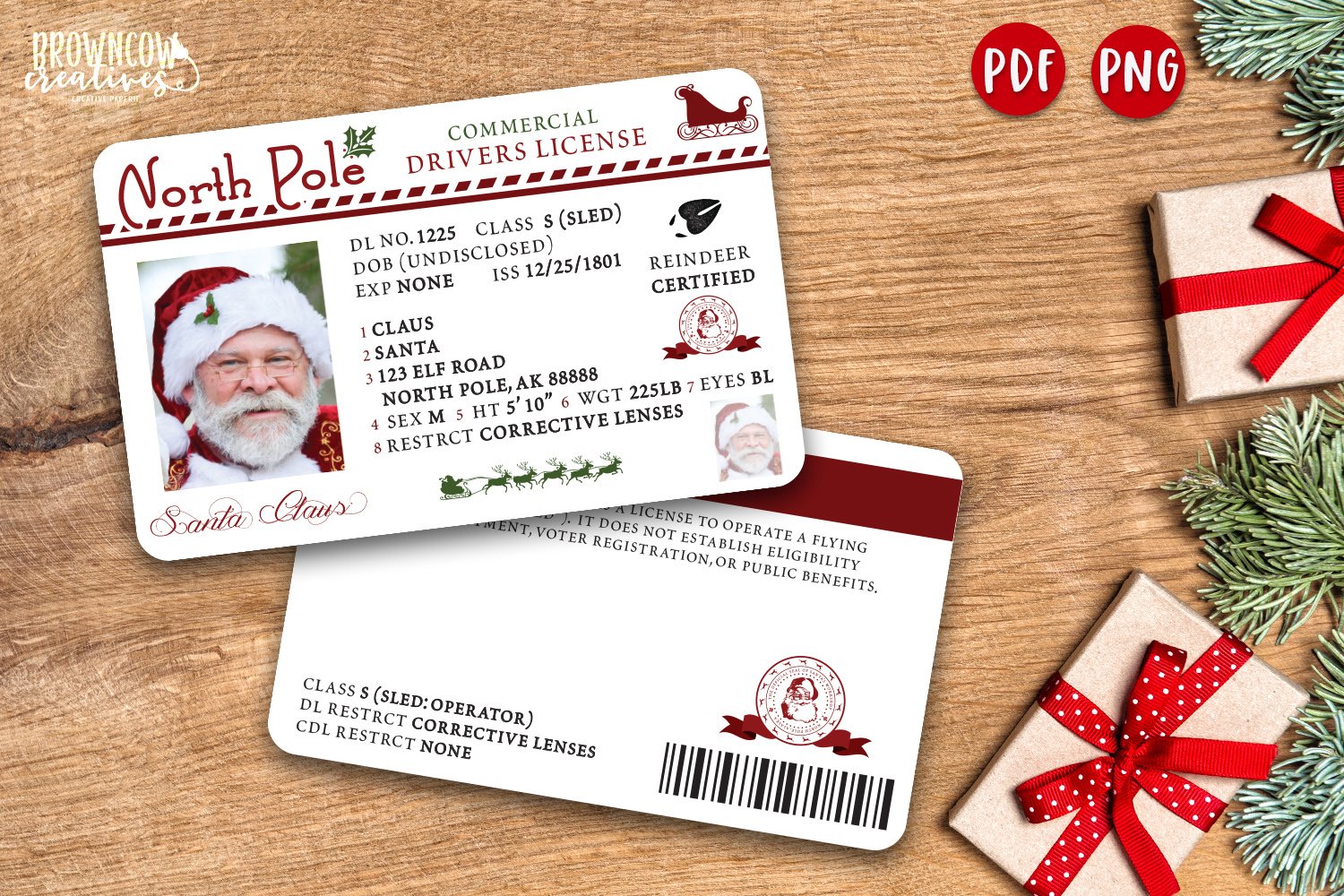 santa-s-drivers-license-printable-file for Free Printable Drivers License Template Santa's Drivers License Printable File for Free Printable Drivers License Template