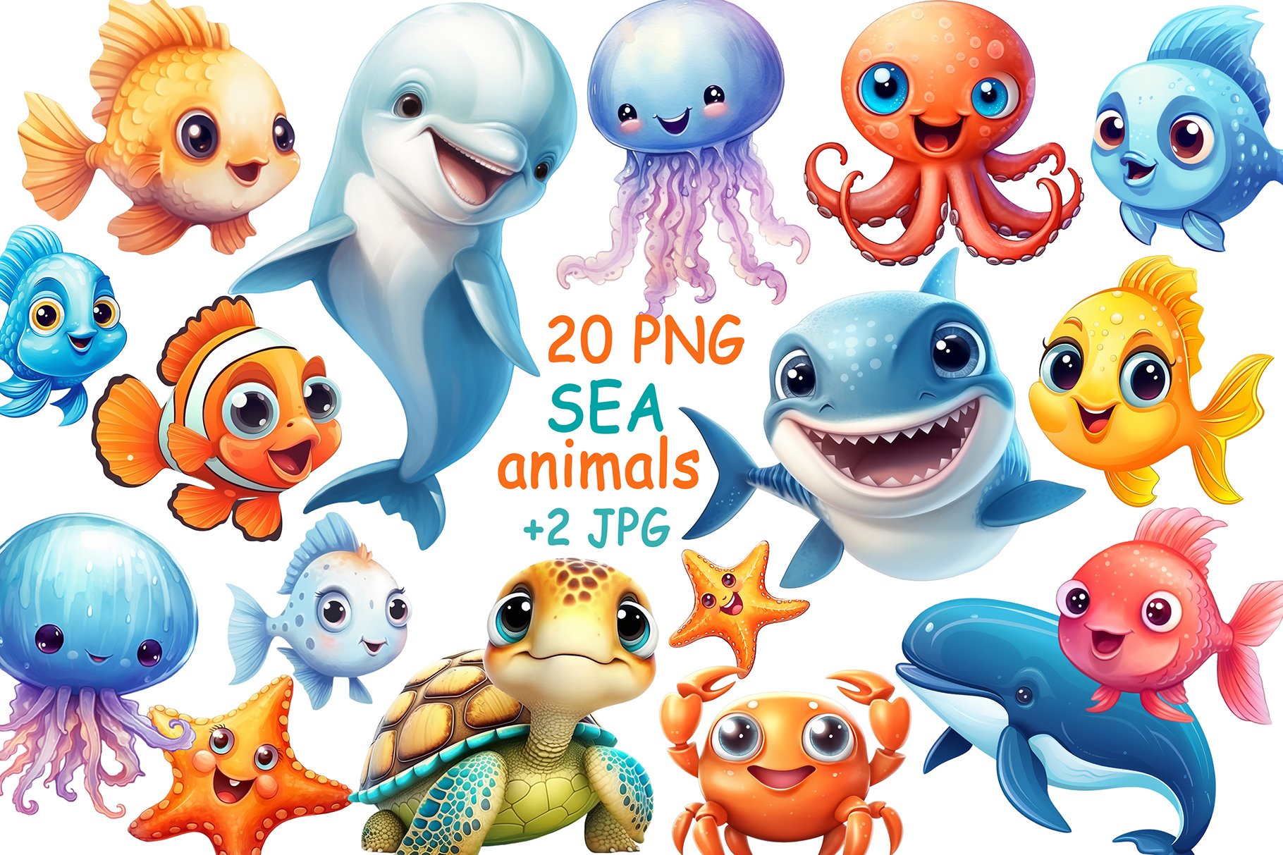 Animated Sea Creatures Clipart