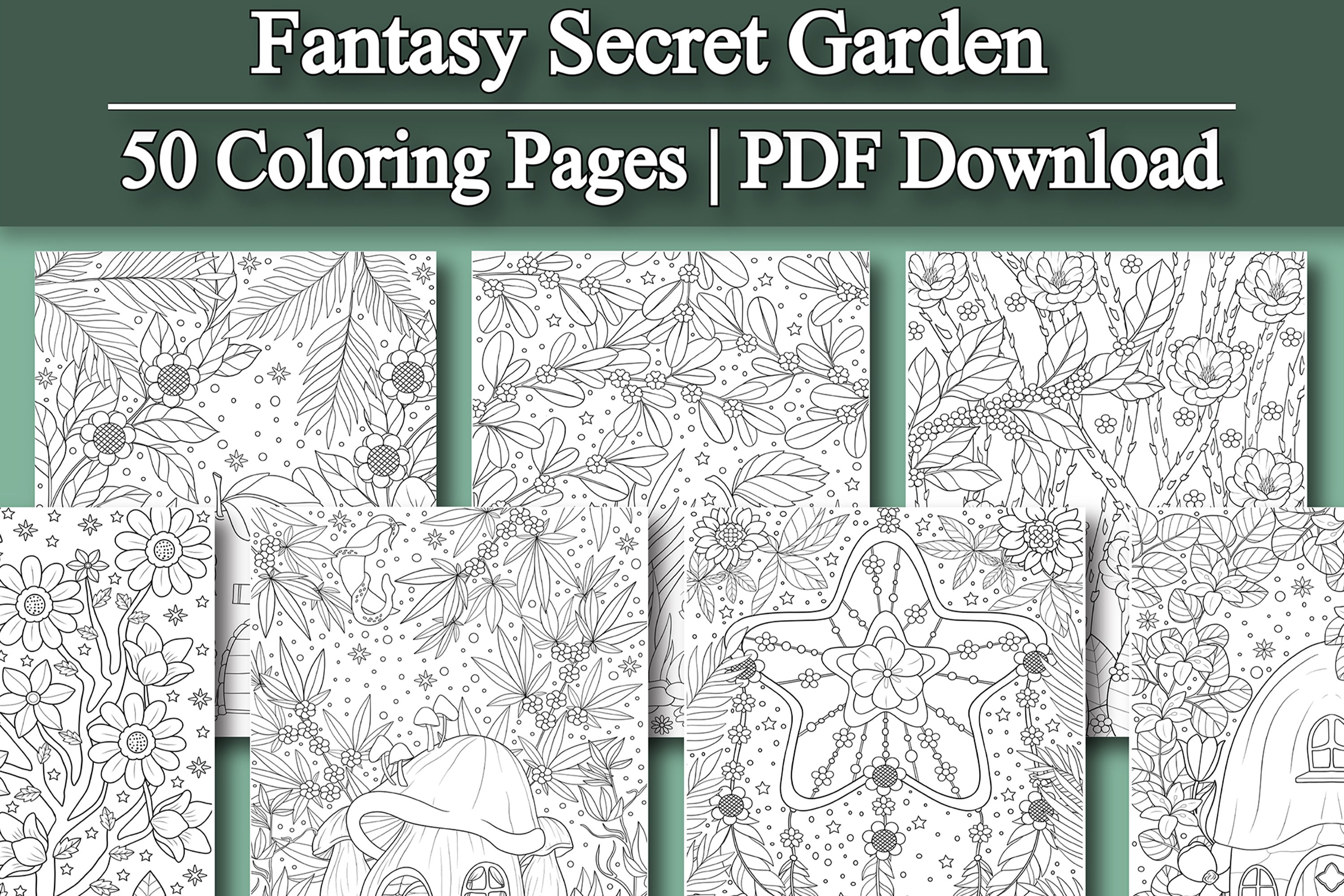 Garden Coloring Pages For Adults