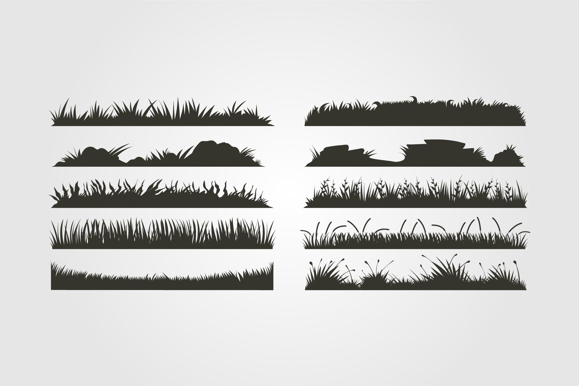 vector of grass silhouette template illustration design, image size:1948x1299
