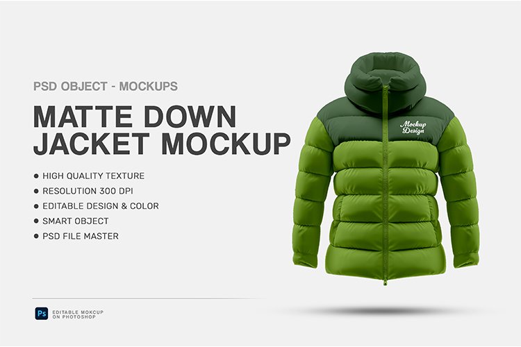 Matte Down Jacket Mockup