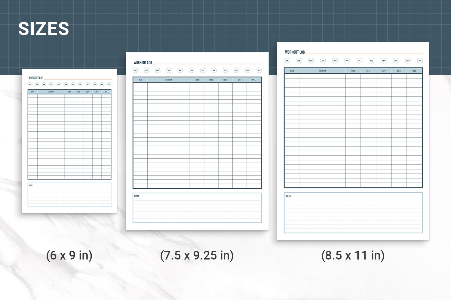 Workout Logbook Printable Template