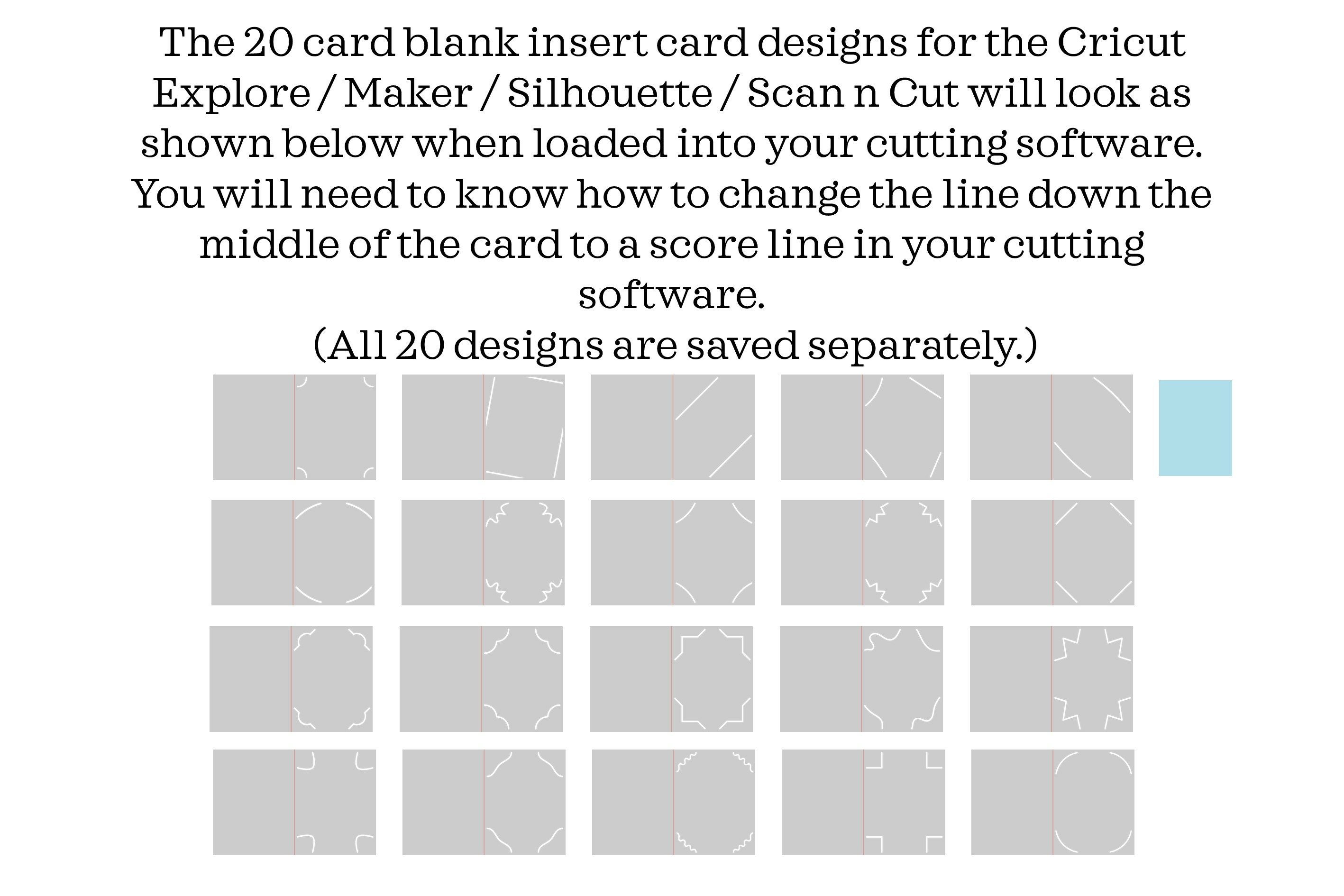 Blank Insert card designs! Cricut Joy / Explore / Maker SVG