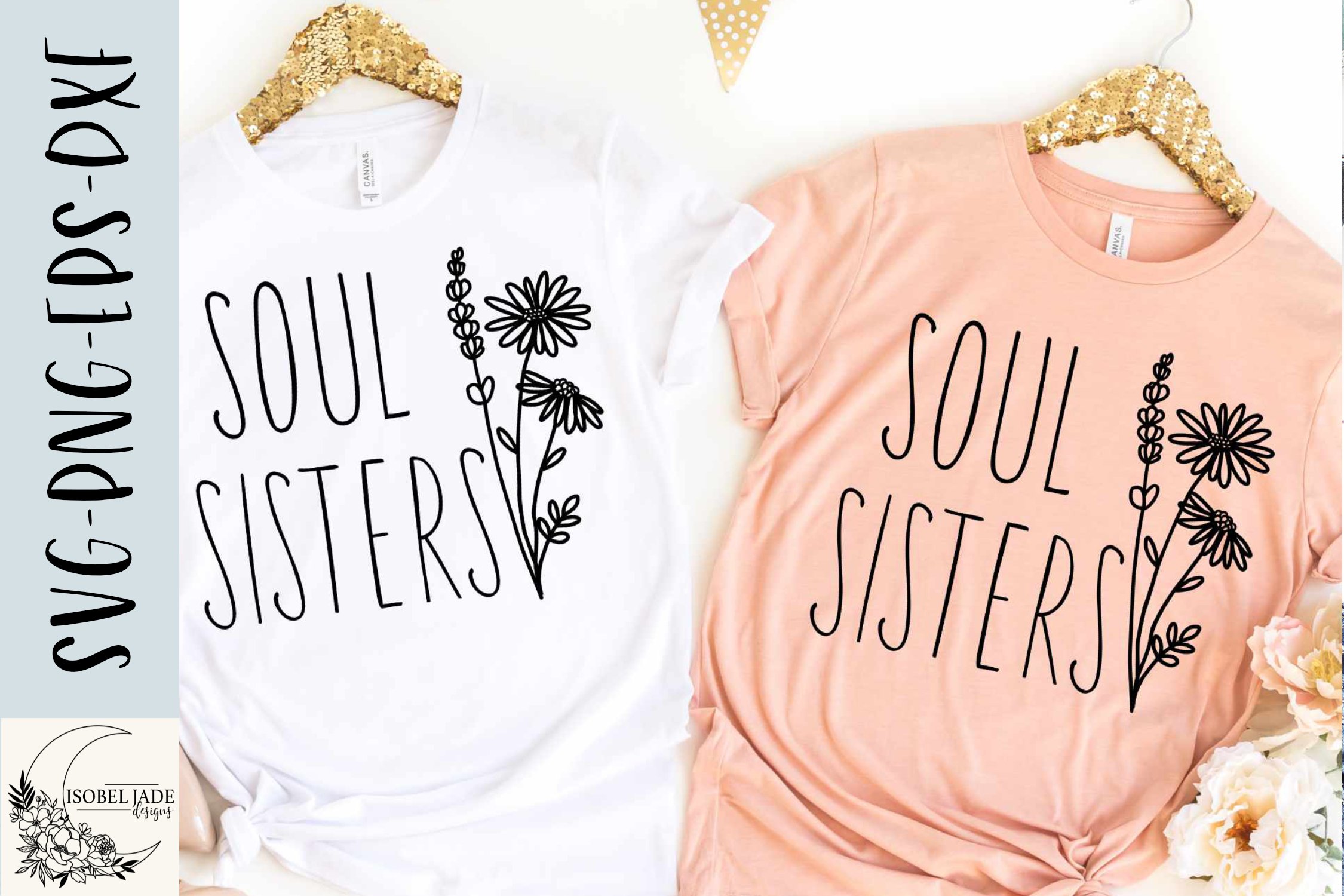 Soul sisters SVG design - Best friends - Wildflower SVG file (1975959) |  SVGs | Design Bundles