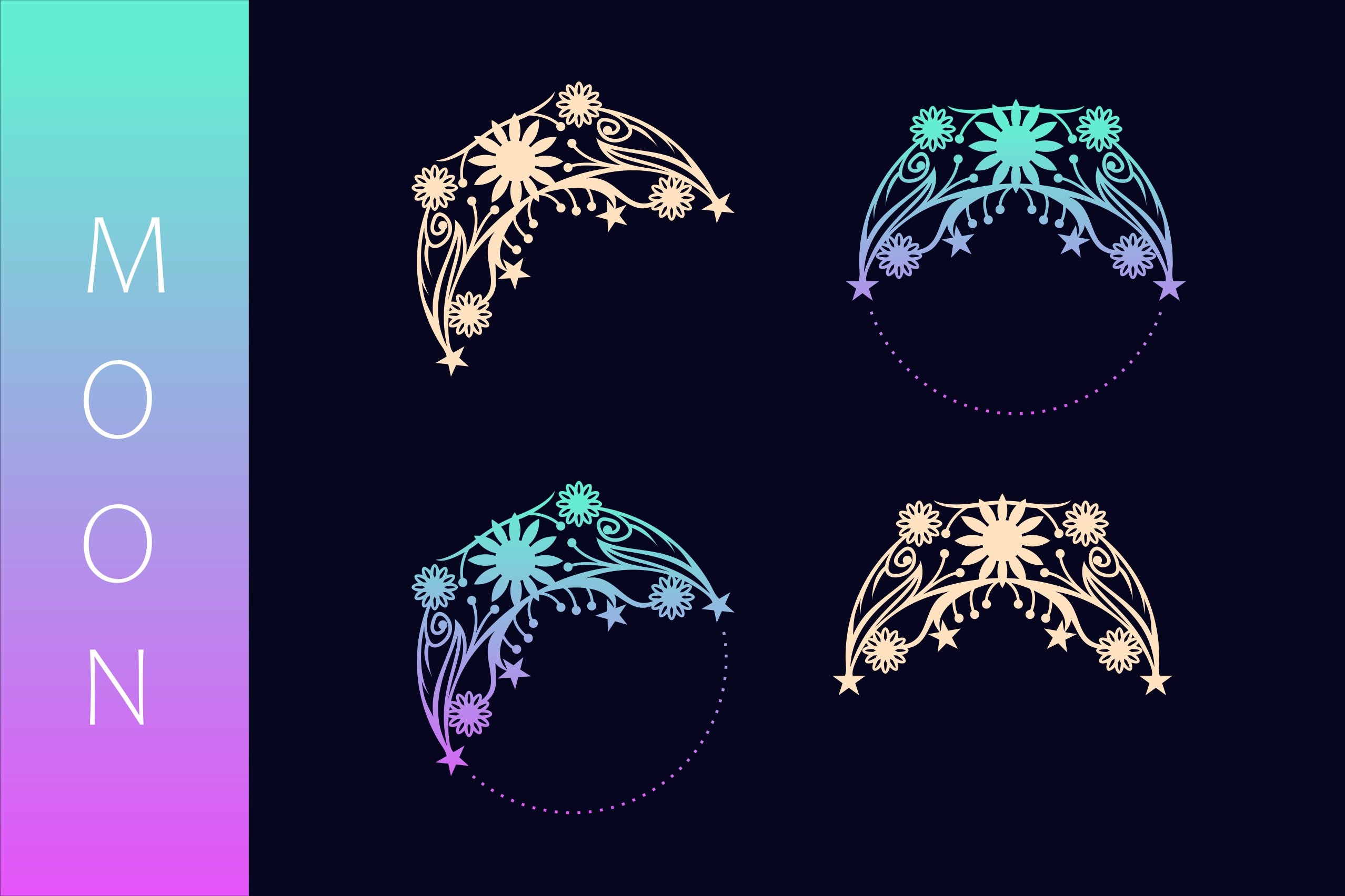 Crest moon (1409263) | SVGs | Design Bundles