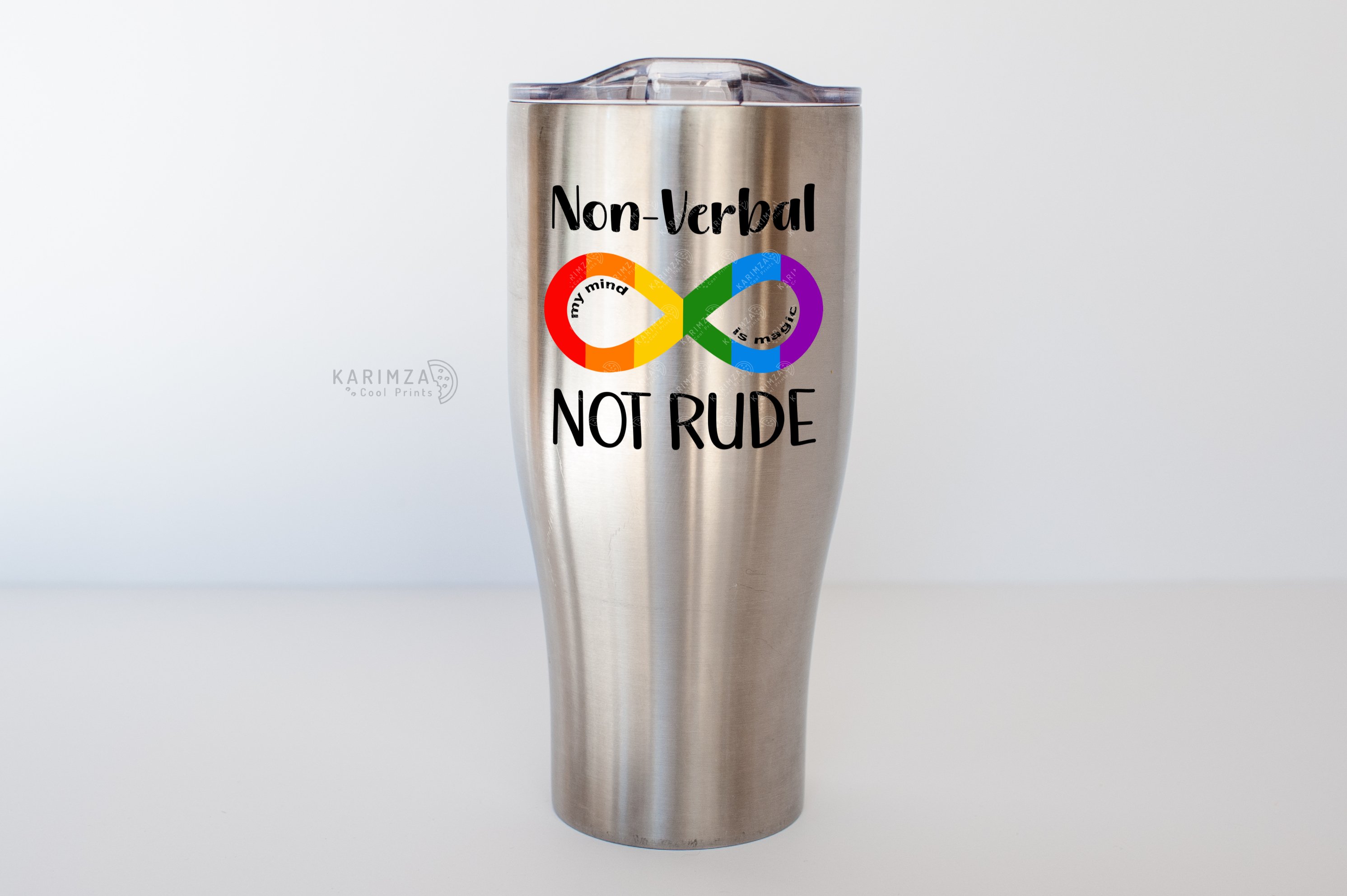 Autism SVG for tumblers, NON-VERBAL NOT RUDE
