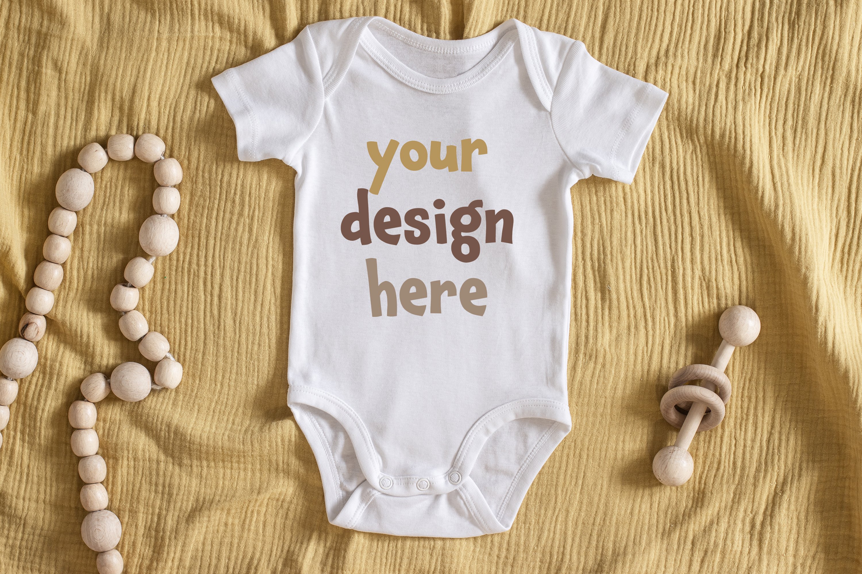 Baby Onesie Flat Lay Mockup Jpeg (1857808) Clothing Design Bundles