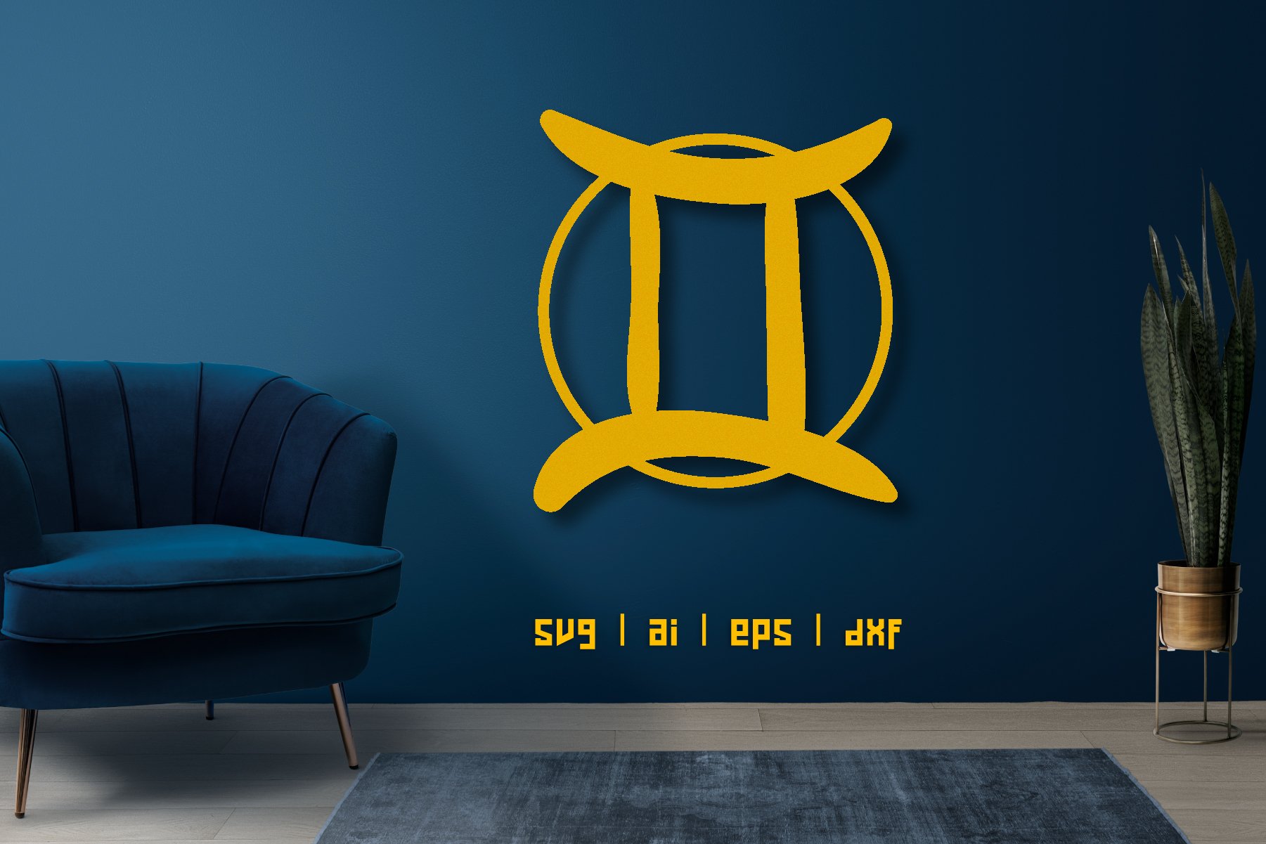 SVG Gemini - SVG Zodiac Sign Wall Decor interior Design