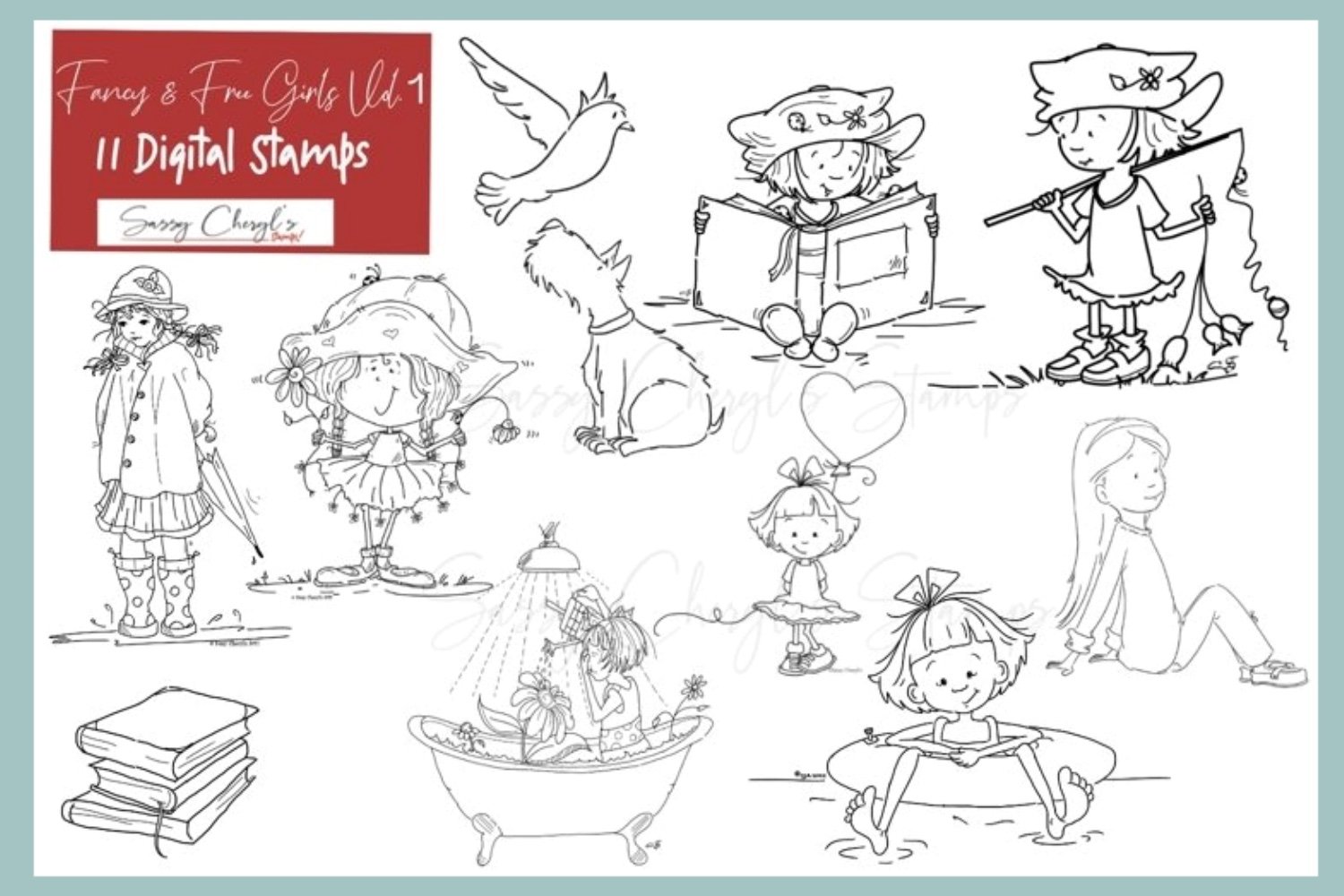 fancy-free-girls-digital-stamp-bundle-11-elements-300-dpi for Free Printable Free Digital Stamps Fancy & Free Girls Digital Stamp Bundle 11 Elements 300 DPI for Free Printable Free Digital Stamps