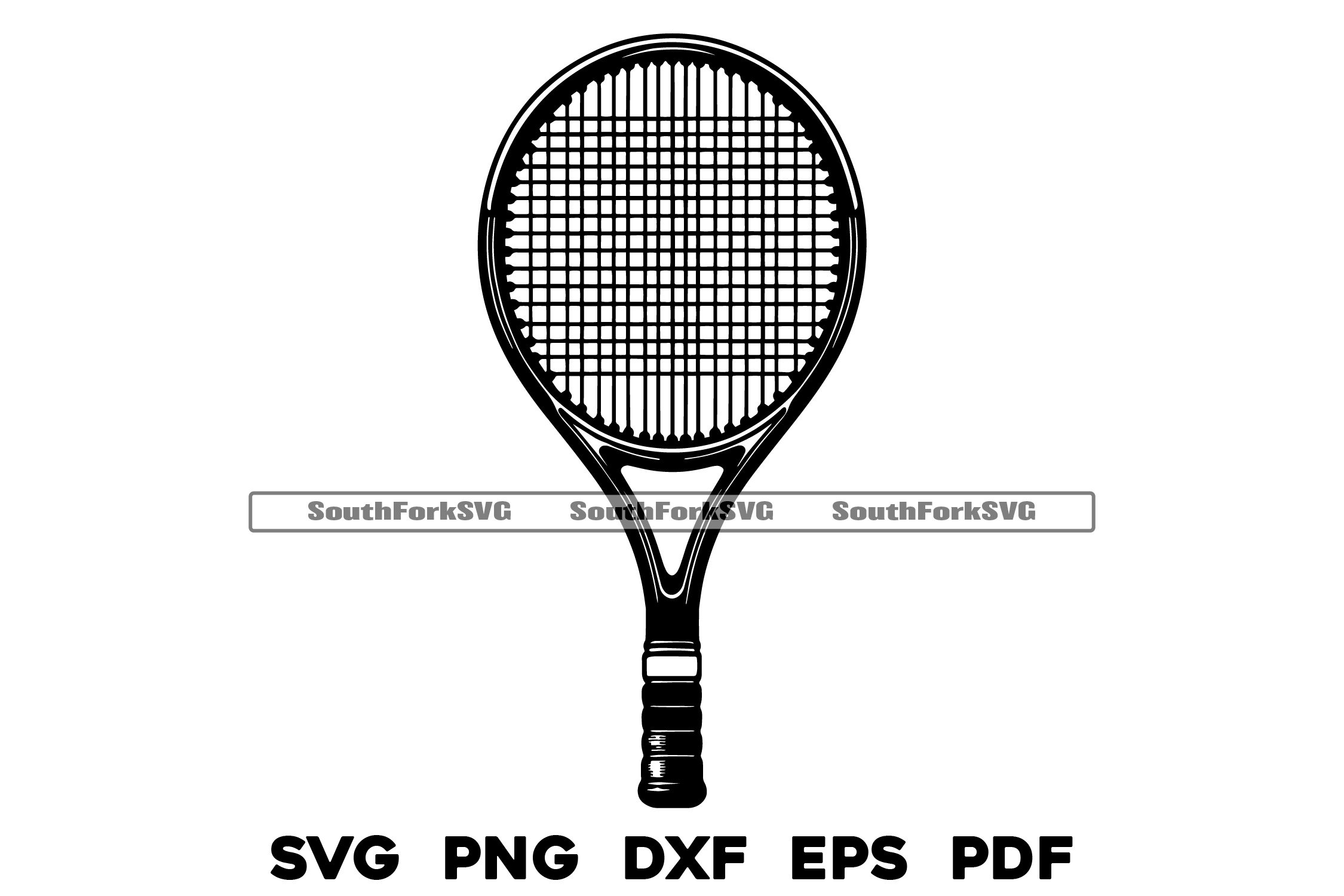 Tennis Racket Stencil Template