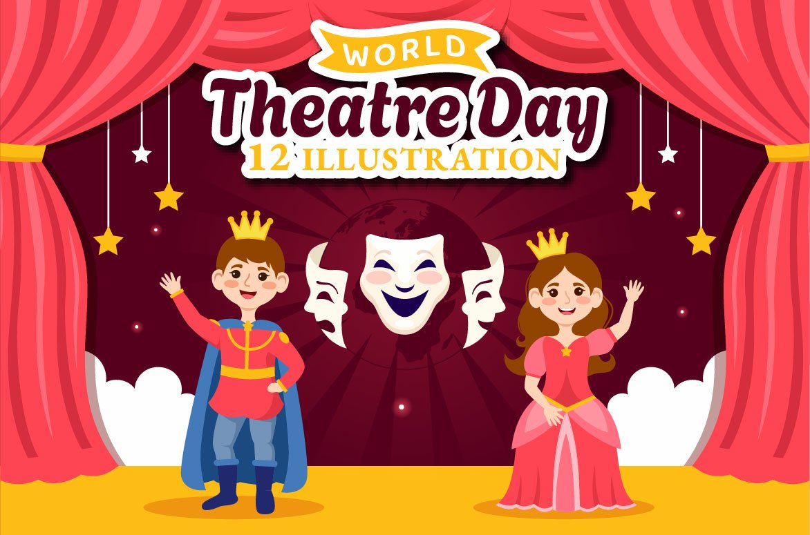 12 World Theatre Day Illustration (3025795)