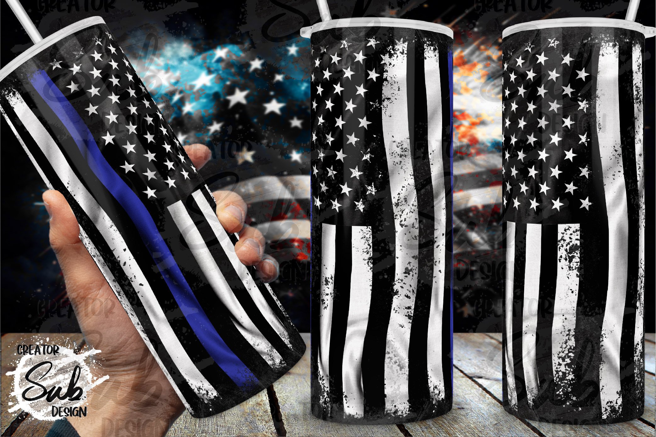 thumbnail interactive-video image 1 of USA Thin Blue Line Shot Glass – 1.5 Oz Police Law Enforcement Support Drinking Glass 1 of 6