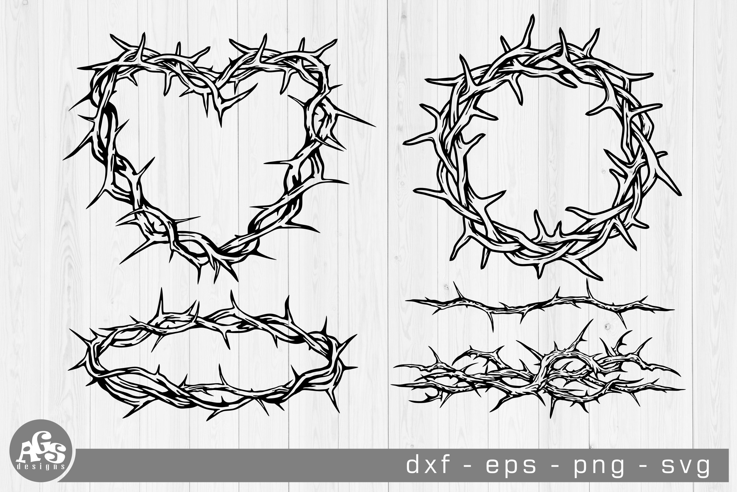 Crown of Thorn I Thorns pack Svg Design, image size:2508x1674