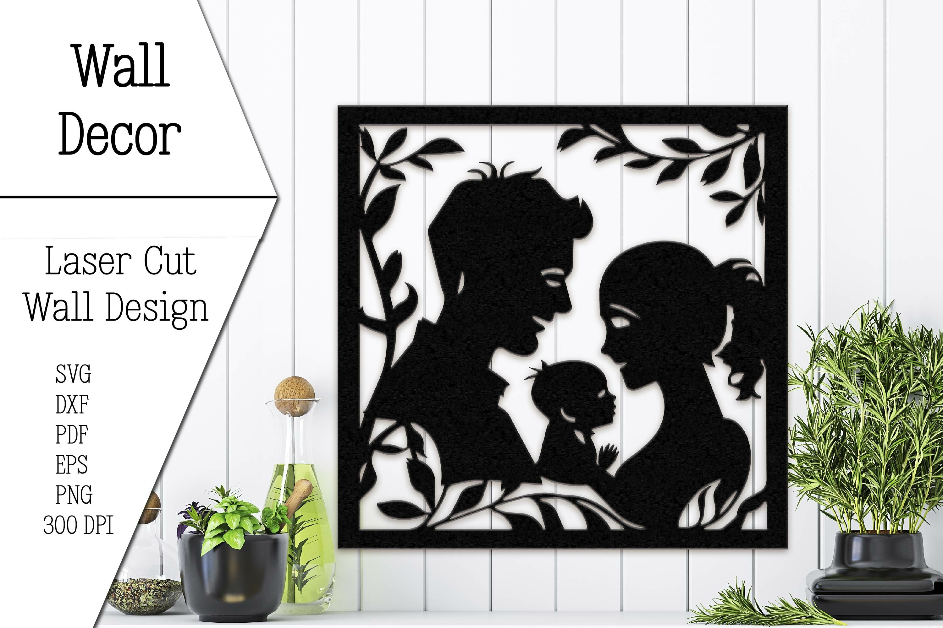 Wall art Laser Cut. Home Decor Lazer Cut File. (3819838), image size:3000x2000