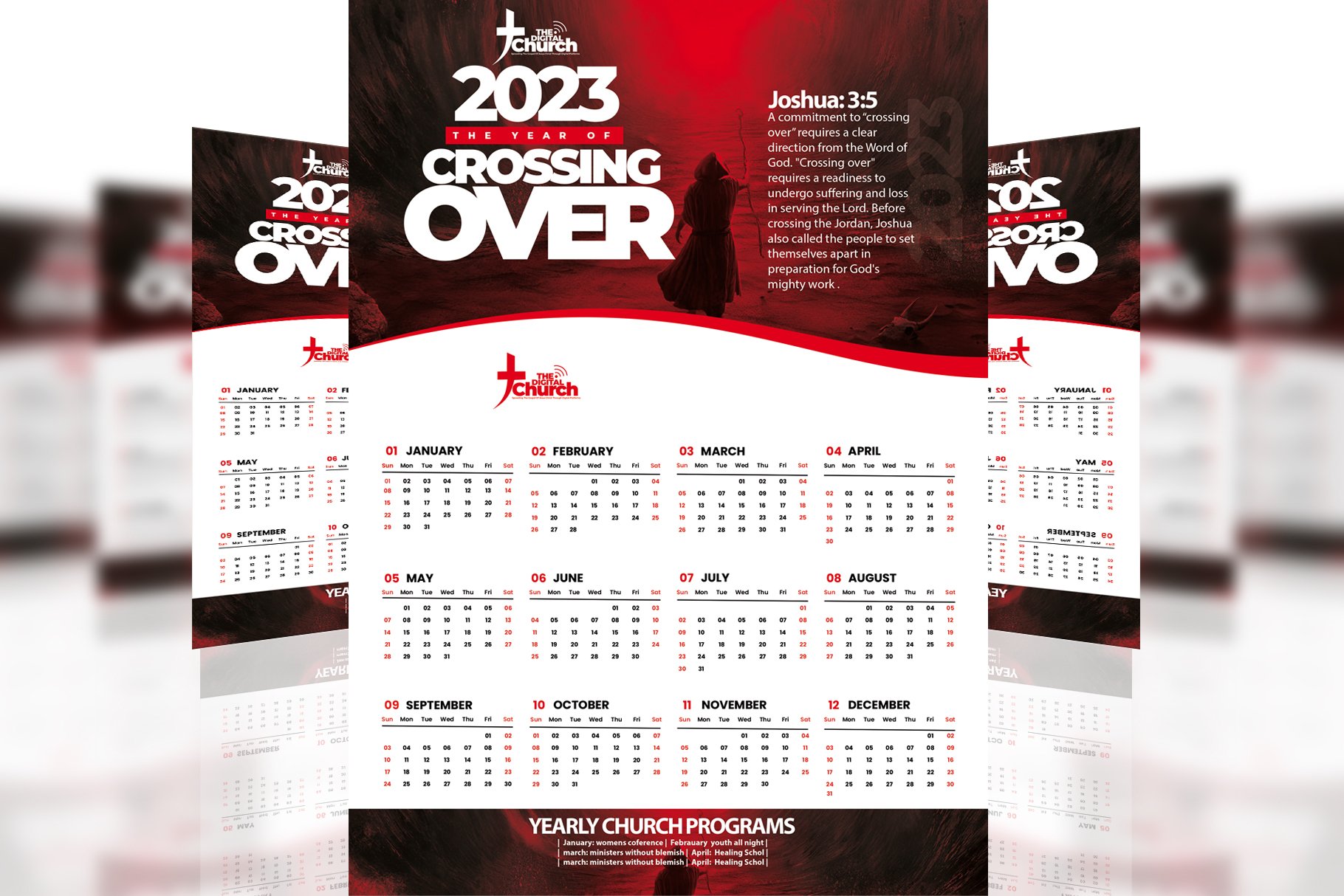 2023 Church calendar template