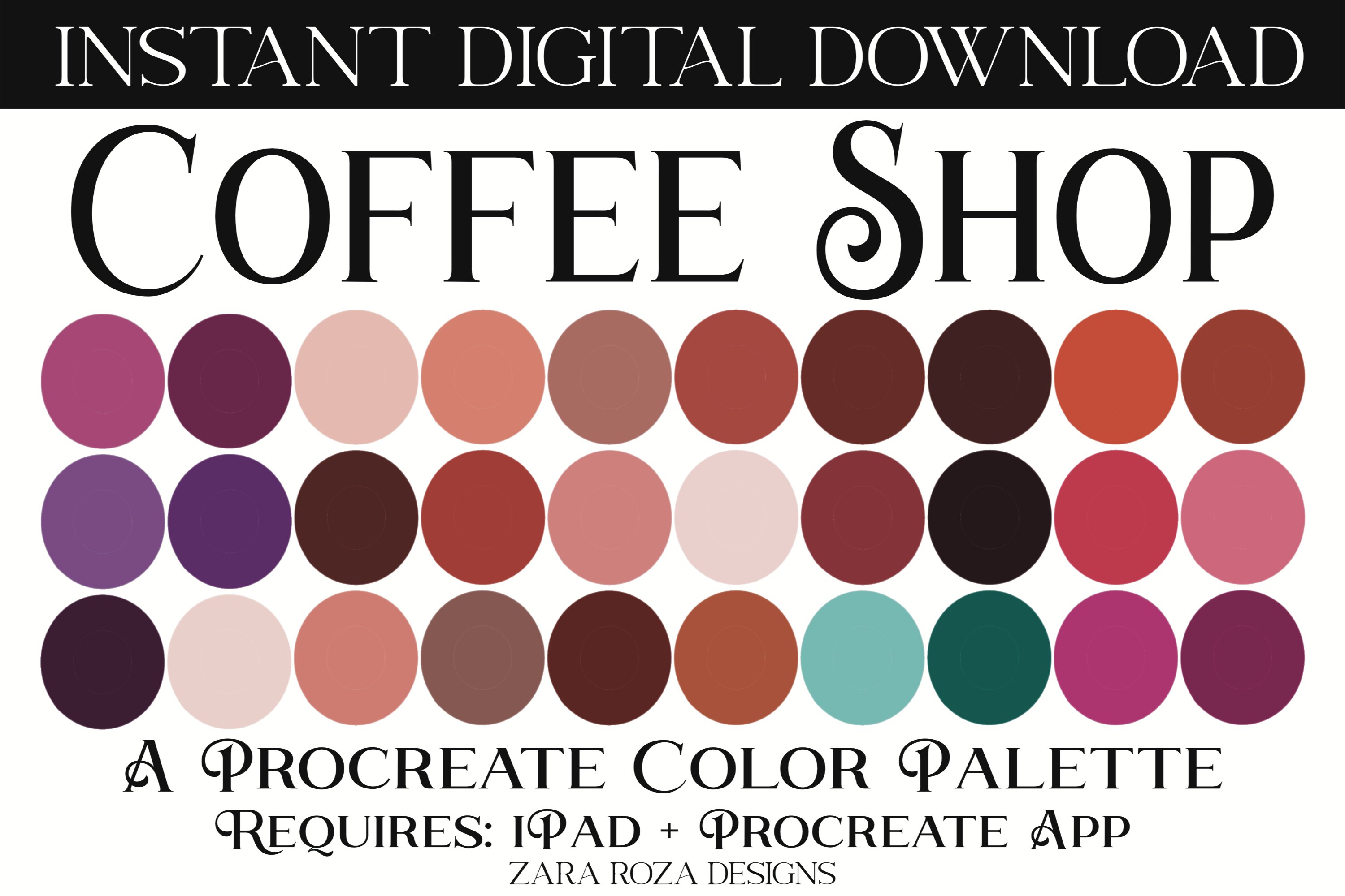 Coffee Shop Procreate Color Palette A Calm Cafe Aesthetic Lupon gov ph