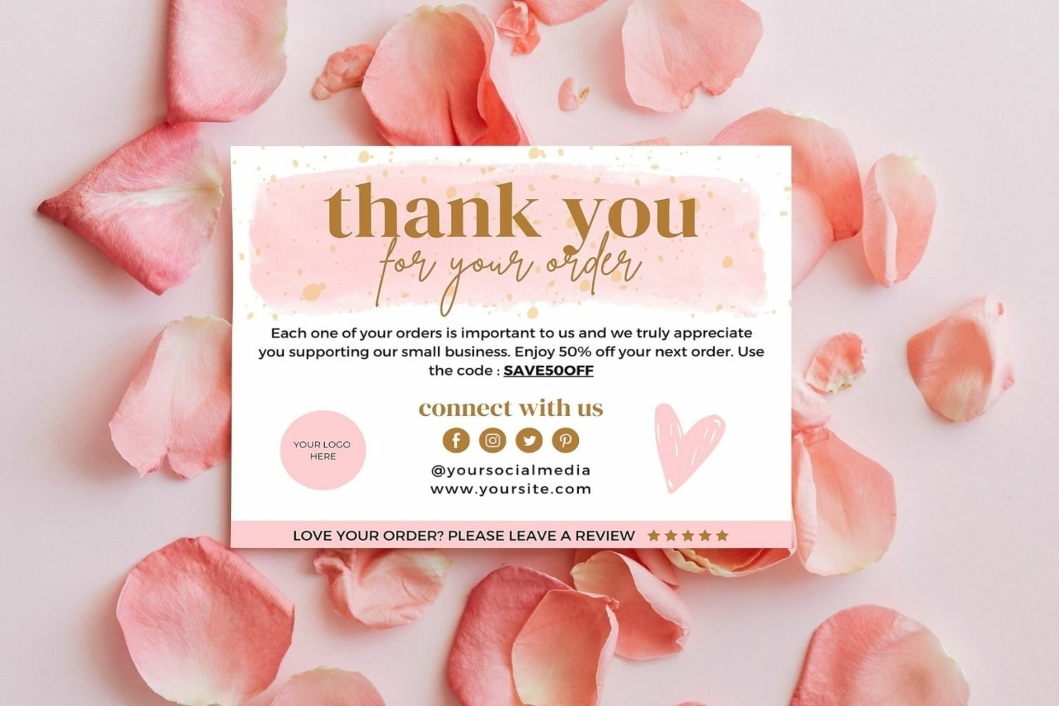 Editable Thank You Cards, Printable Thank You Cards For Customers - View #7