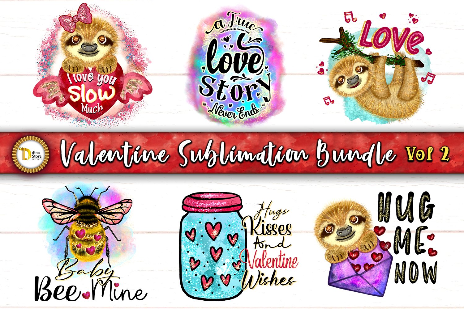 Cute Valentines Day Sublimation Bundle Vol 2