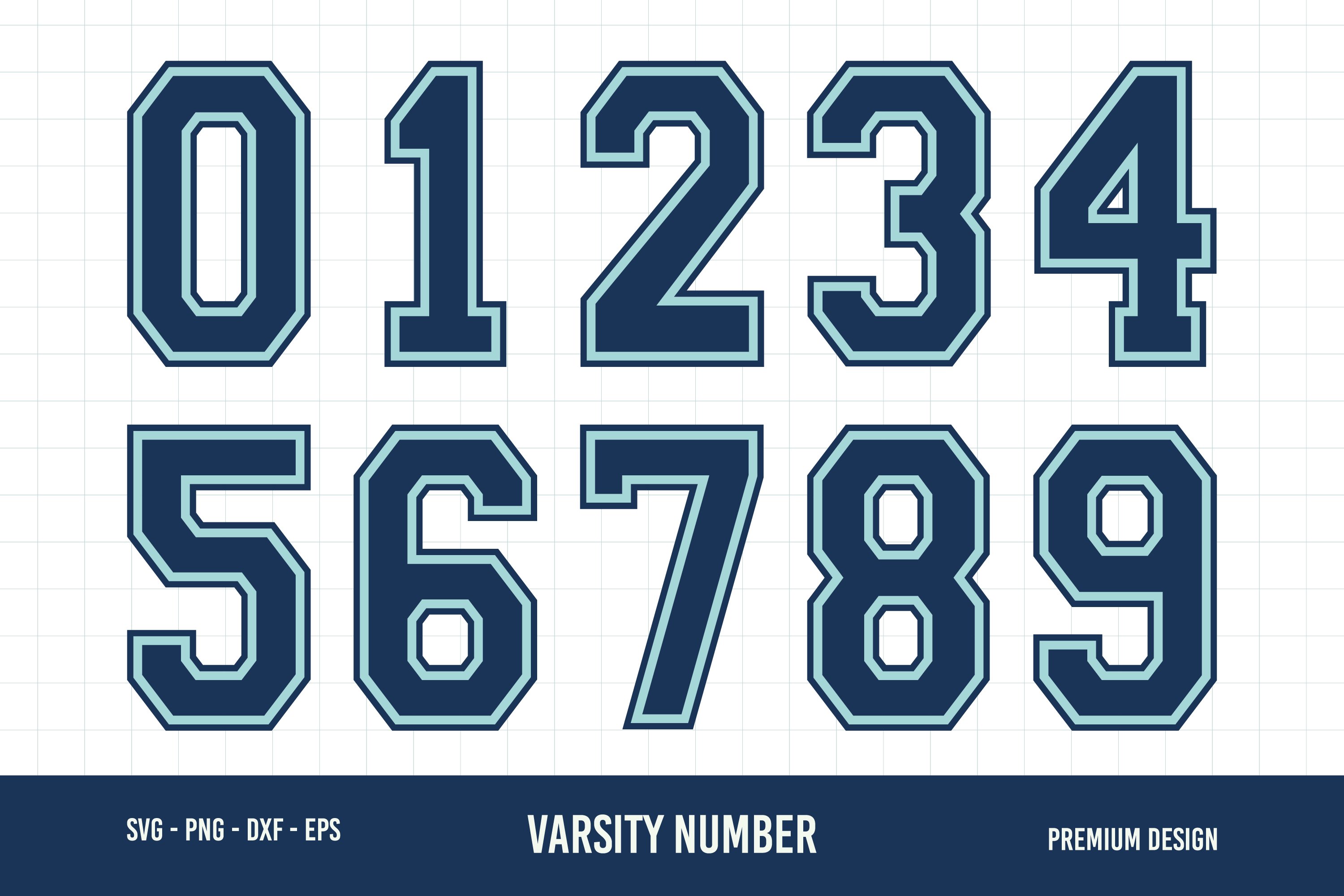Hockey Jersey Number Kit – Black/White/Black 12" Tackle Twill (Back & Sleeves)
