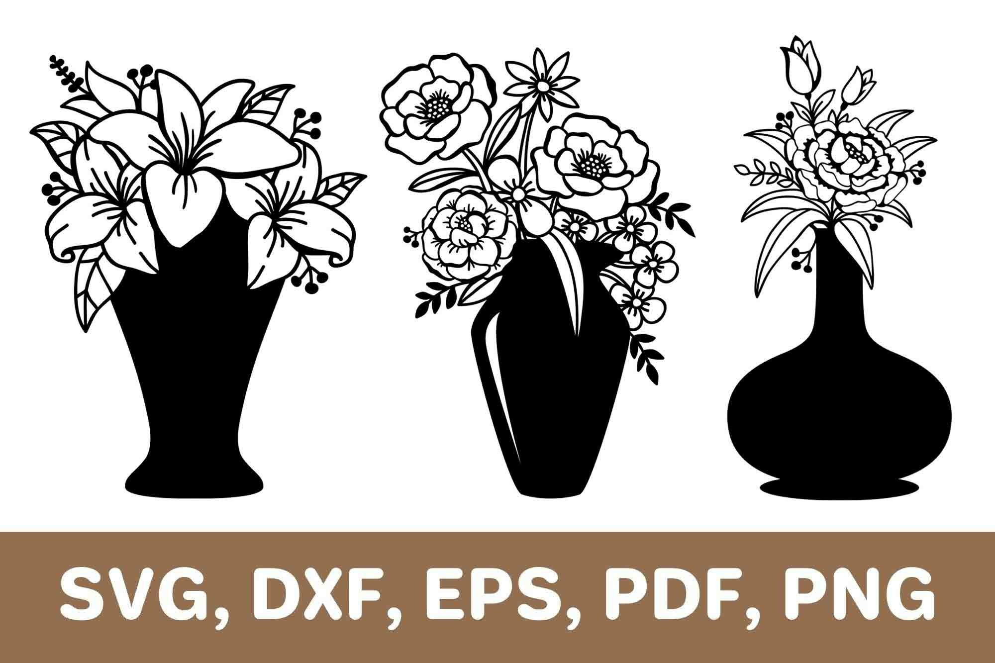 flower-vase-svg-flower-vase-template-flower-vase-dxf-svg for Free Printable Flower Vase Template Flower vase svg, flower vase template, flower vase dxf, SVG for Free Printable Flower Vase Template