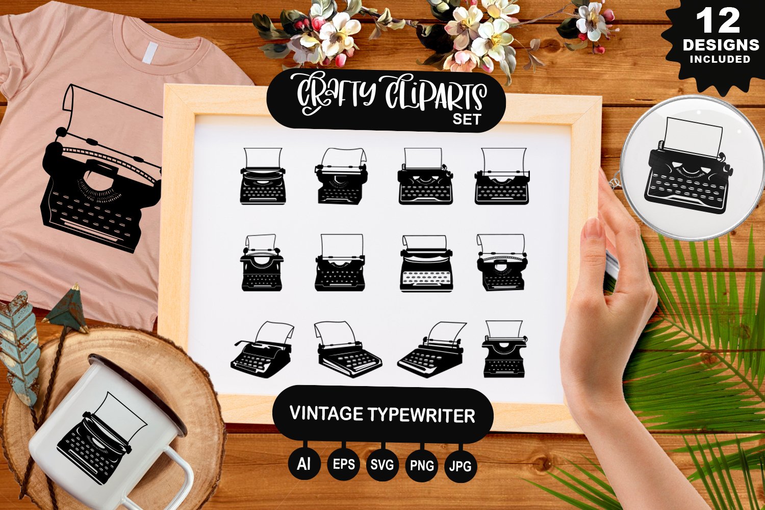 Typewriter Font Clipart