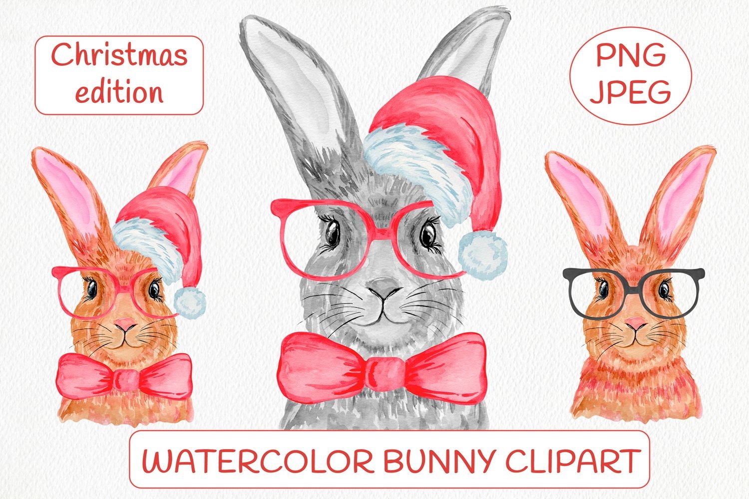 Christmas Rabbit Clipart