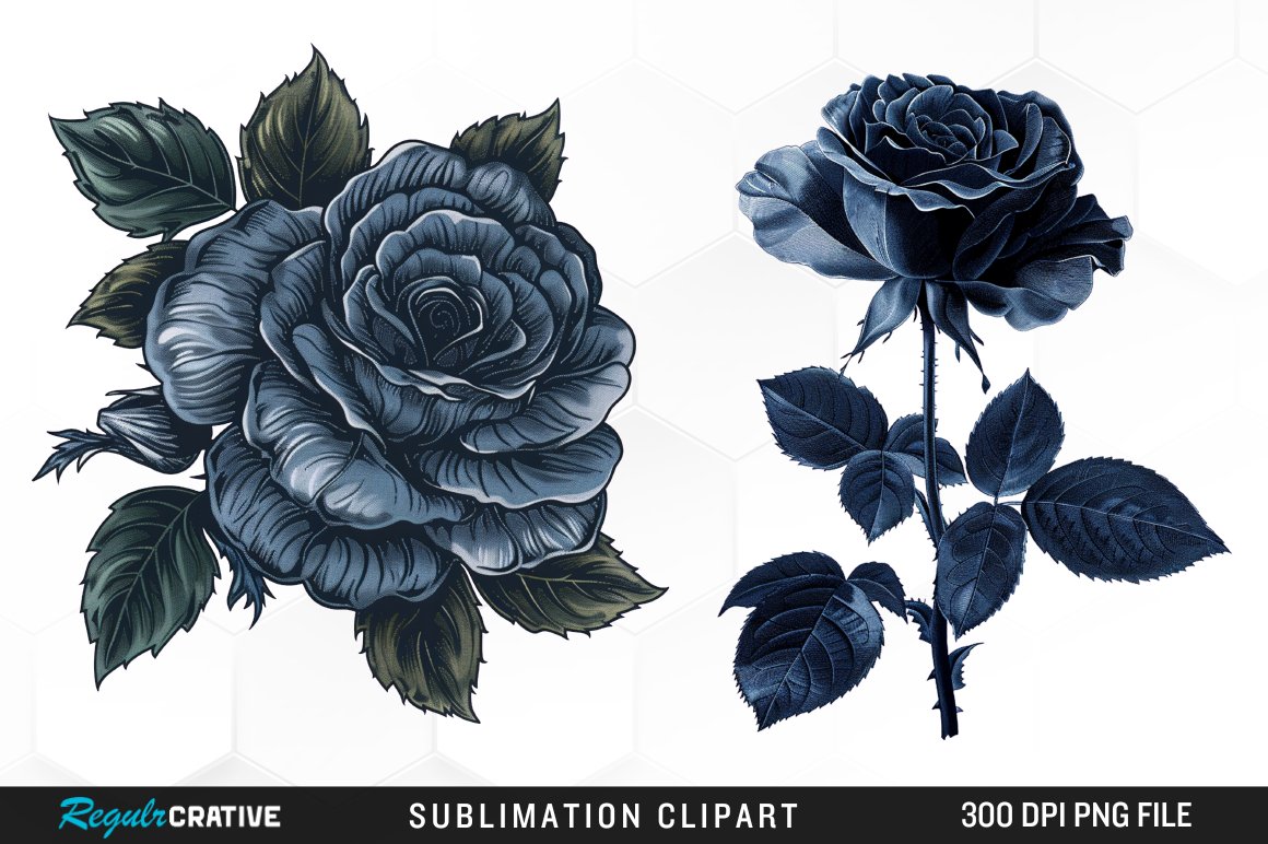 watercolour-dark-blue-rose-