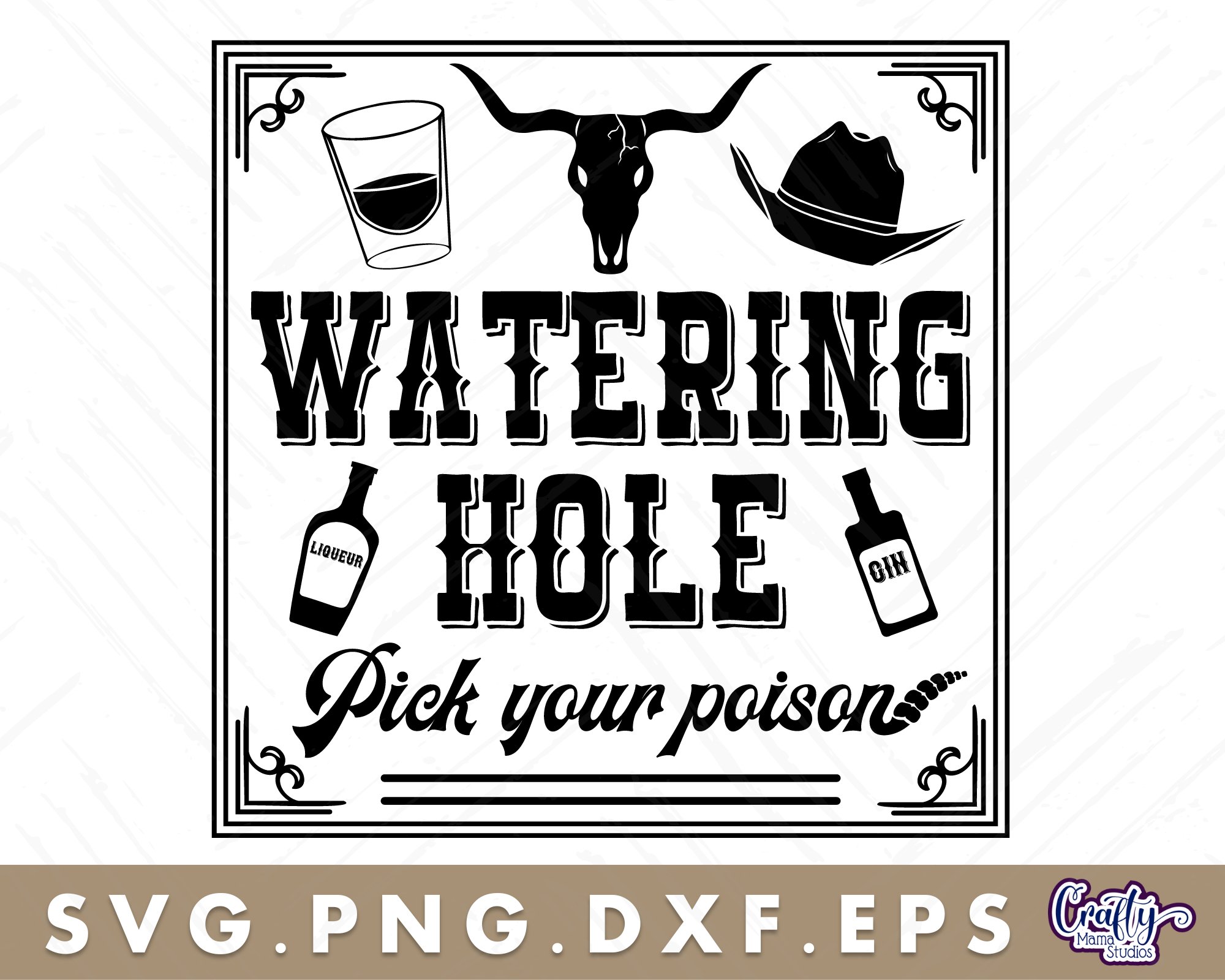 VIntage Watering Hole Sign | Western Svg | Wild West Svg vintage-watering-hole-sign-western-svg-wild-west-svg