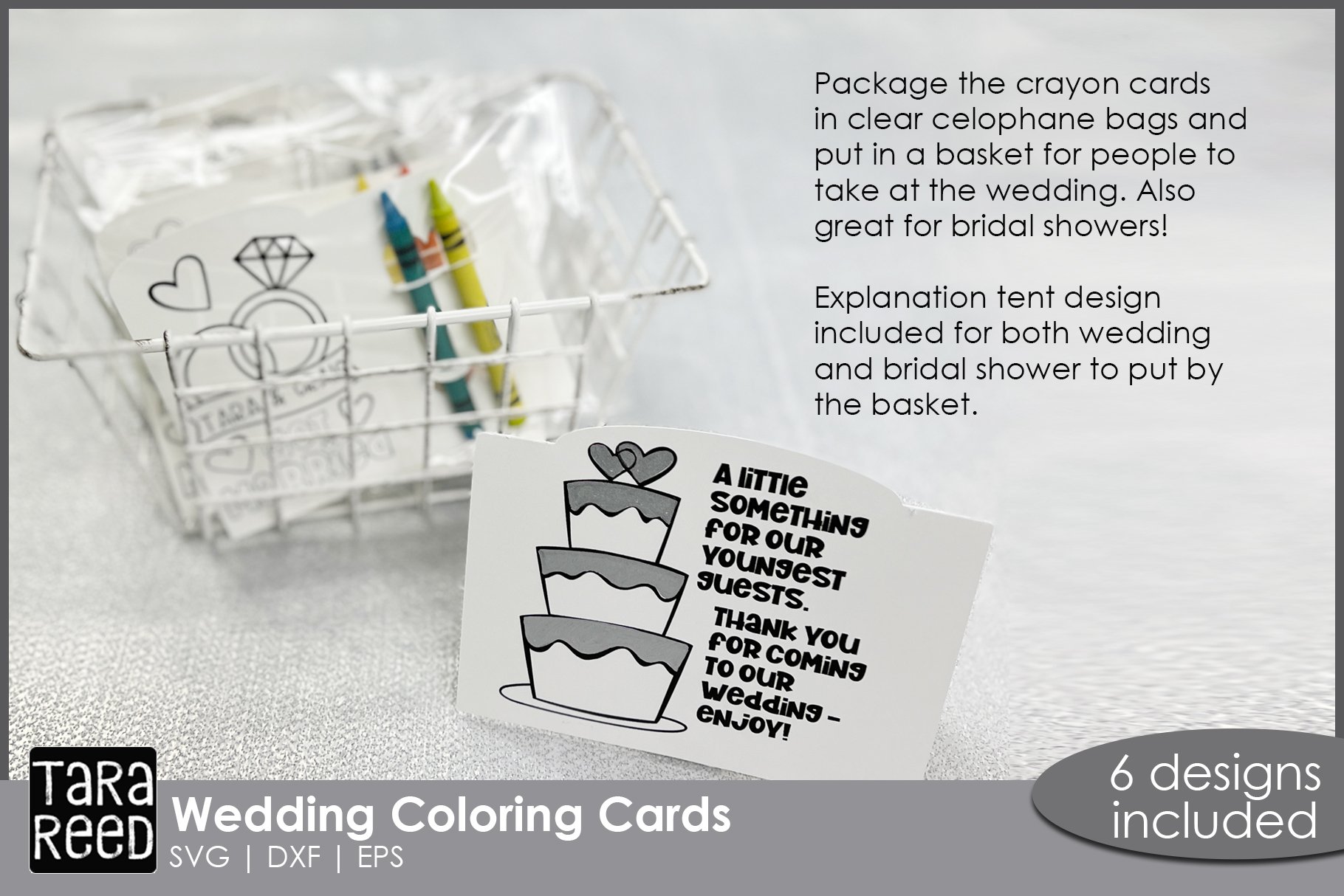 Wedding Kids Table Coloring Cards - Print and Cut for Cricut
