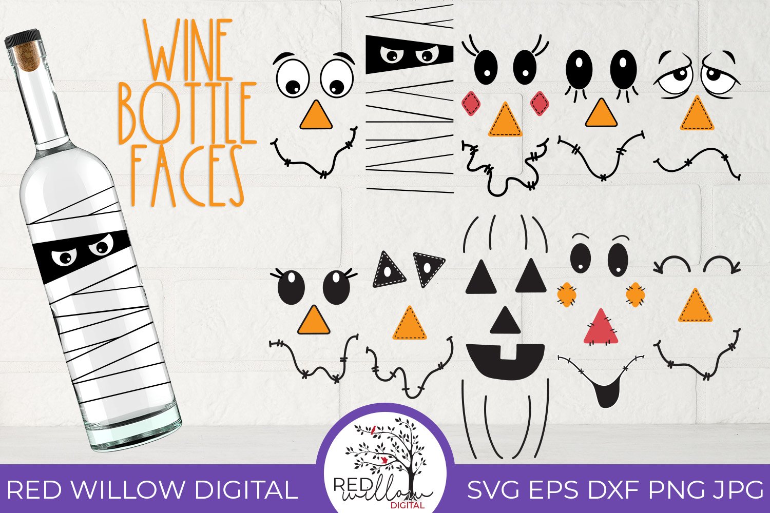 Fall Scarecrow Faces Bundle | 10 Fall SVG Files
