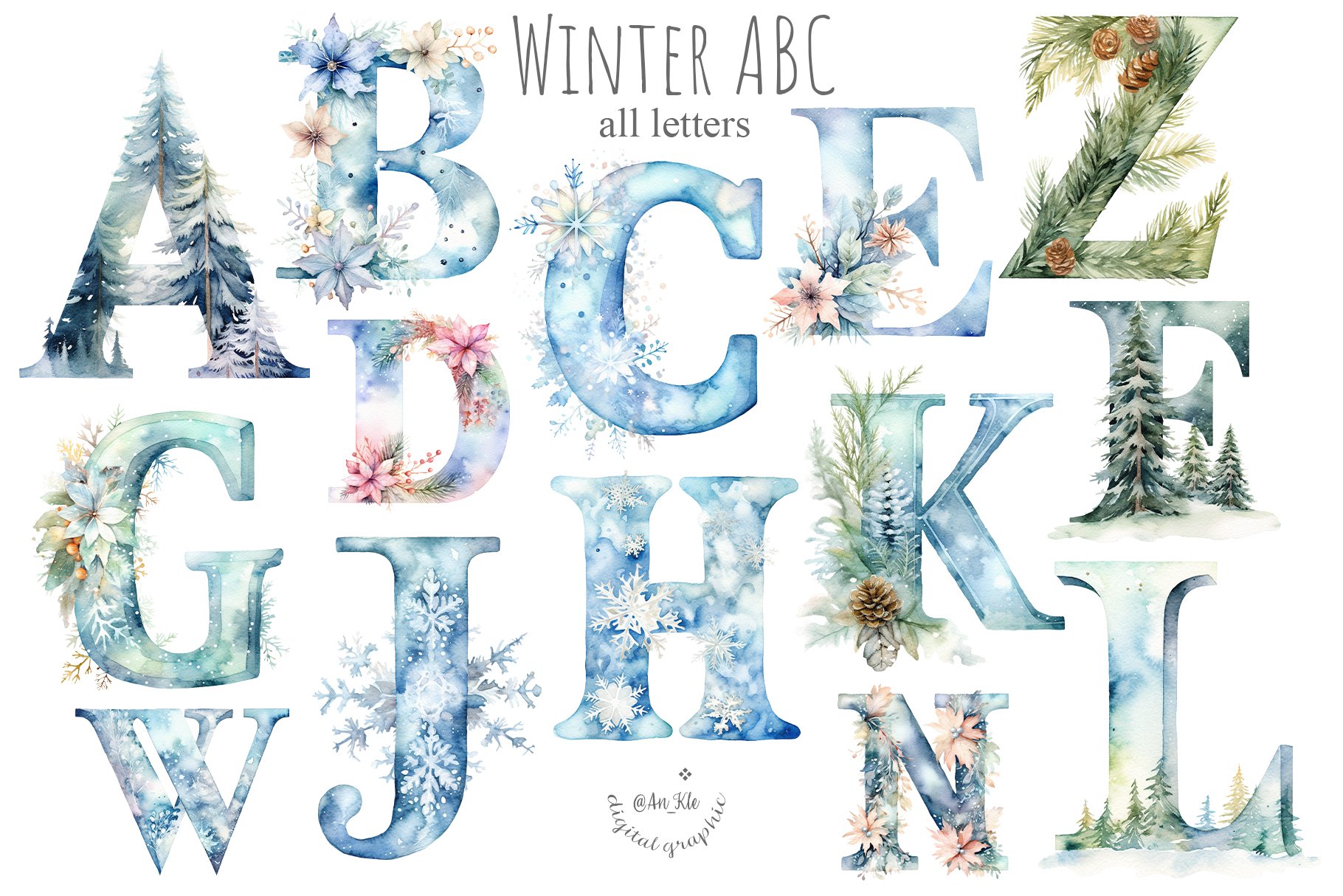 その他 Limited Winter Letter winter-letters-clipart-