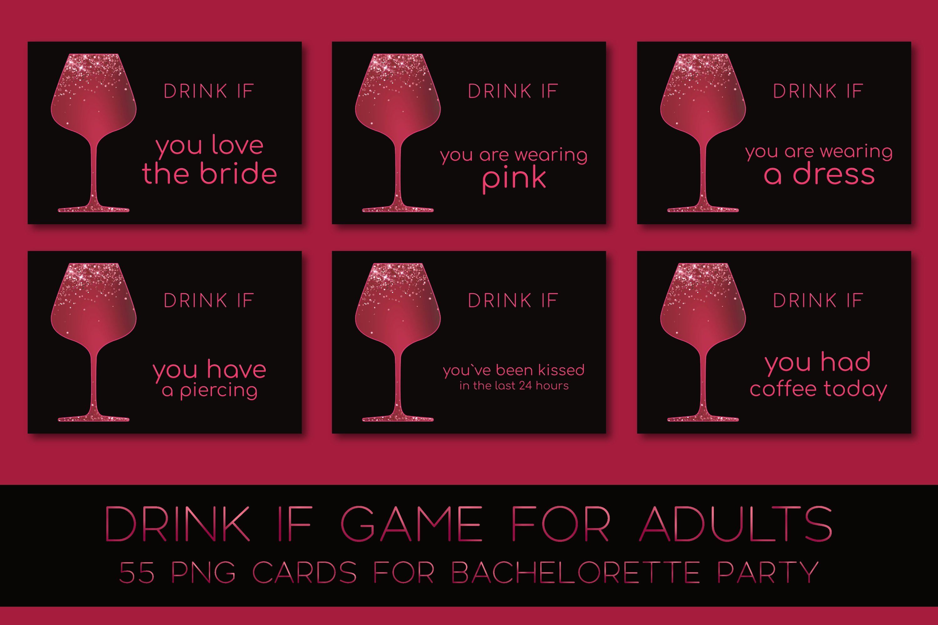 55 PNG Drink If Game printable cards
