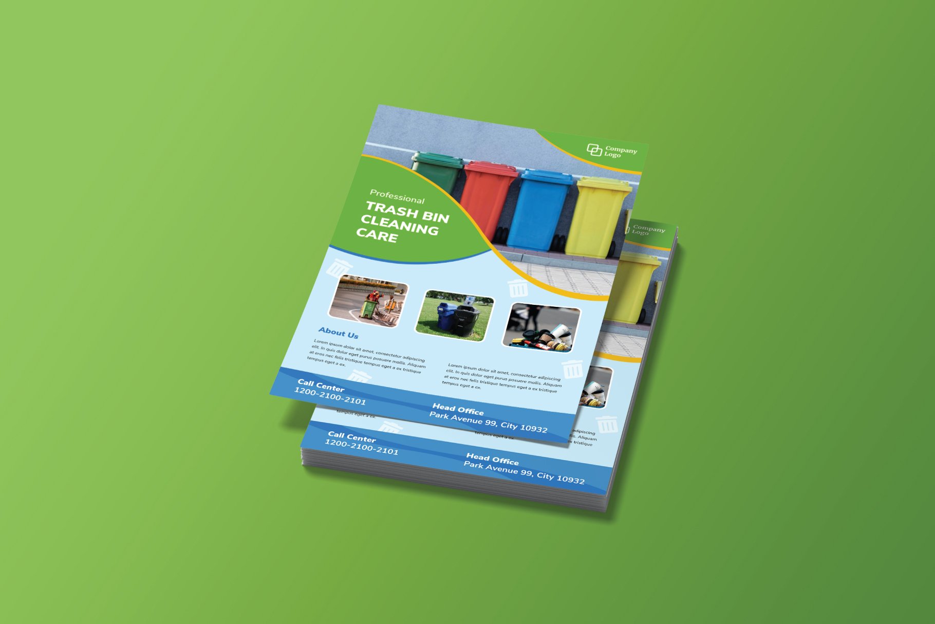 Trash Bin Cleaning Service Flyer Brochure Template Trash Bin Cleaning Service Flyer Brochure Template