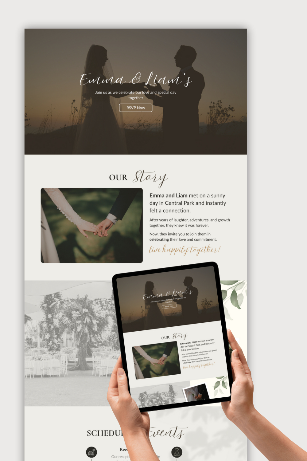 Canva Wedding Website Editable Template