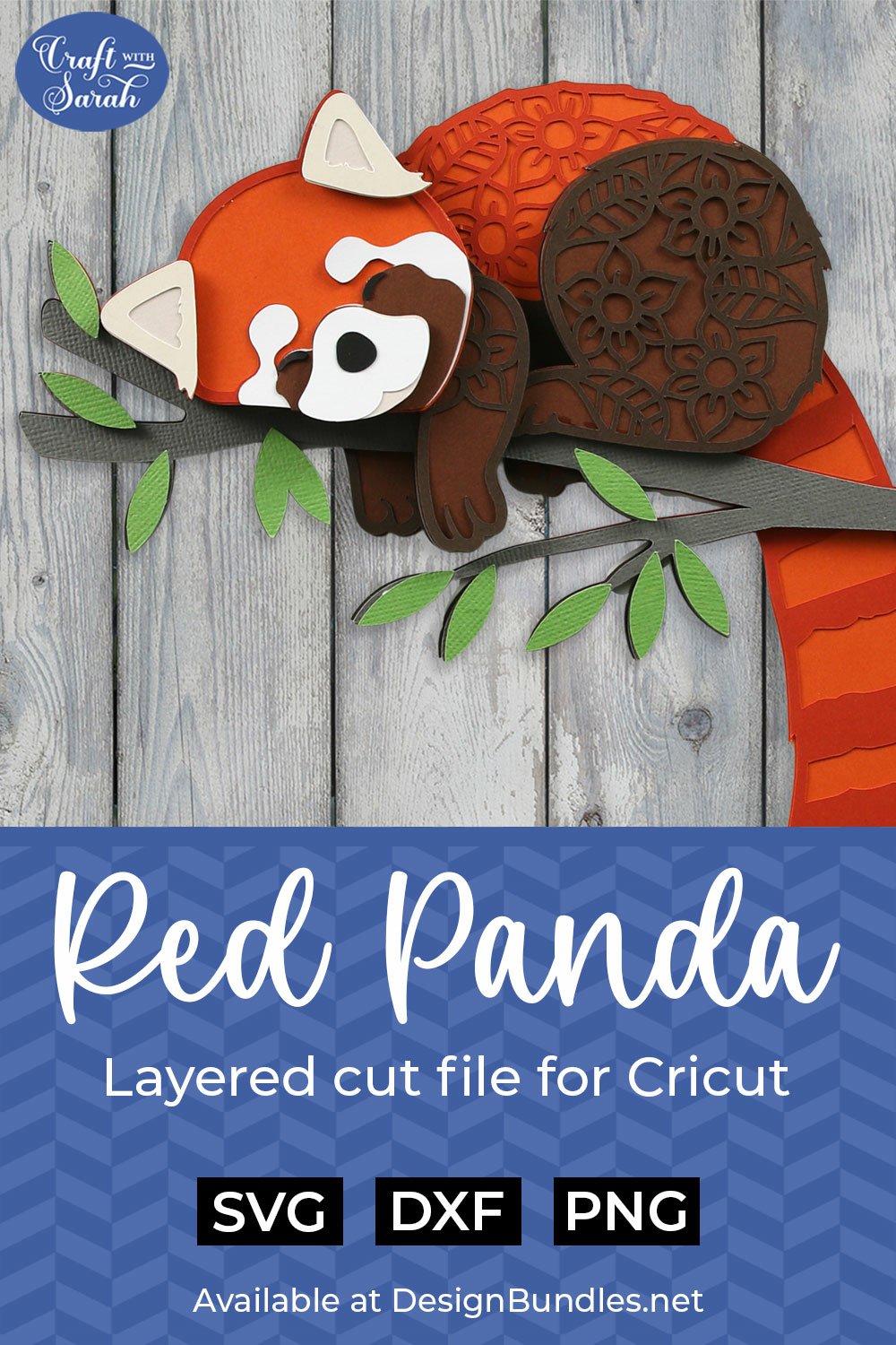 Red Panda SVG | 3D Layered Red Panda Cutting File