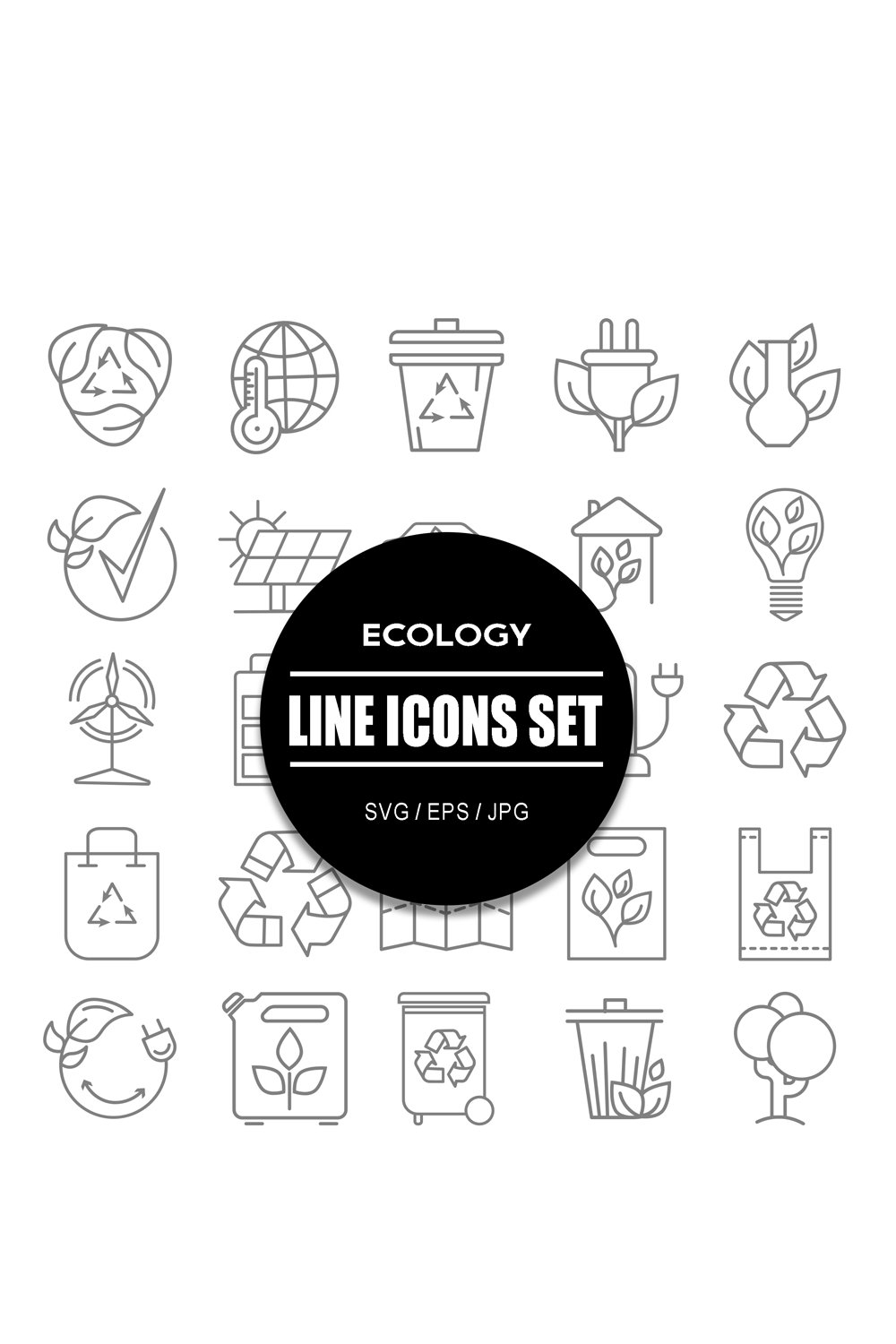 Ecology Line Icon Set (2427611)