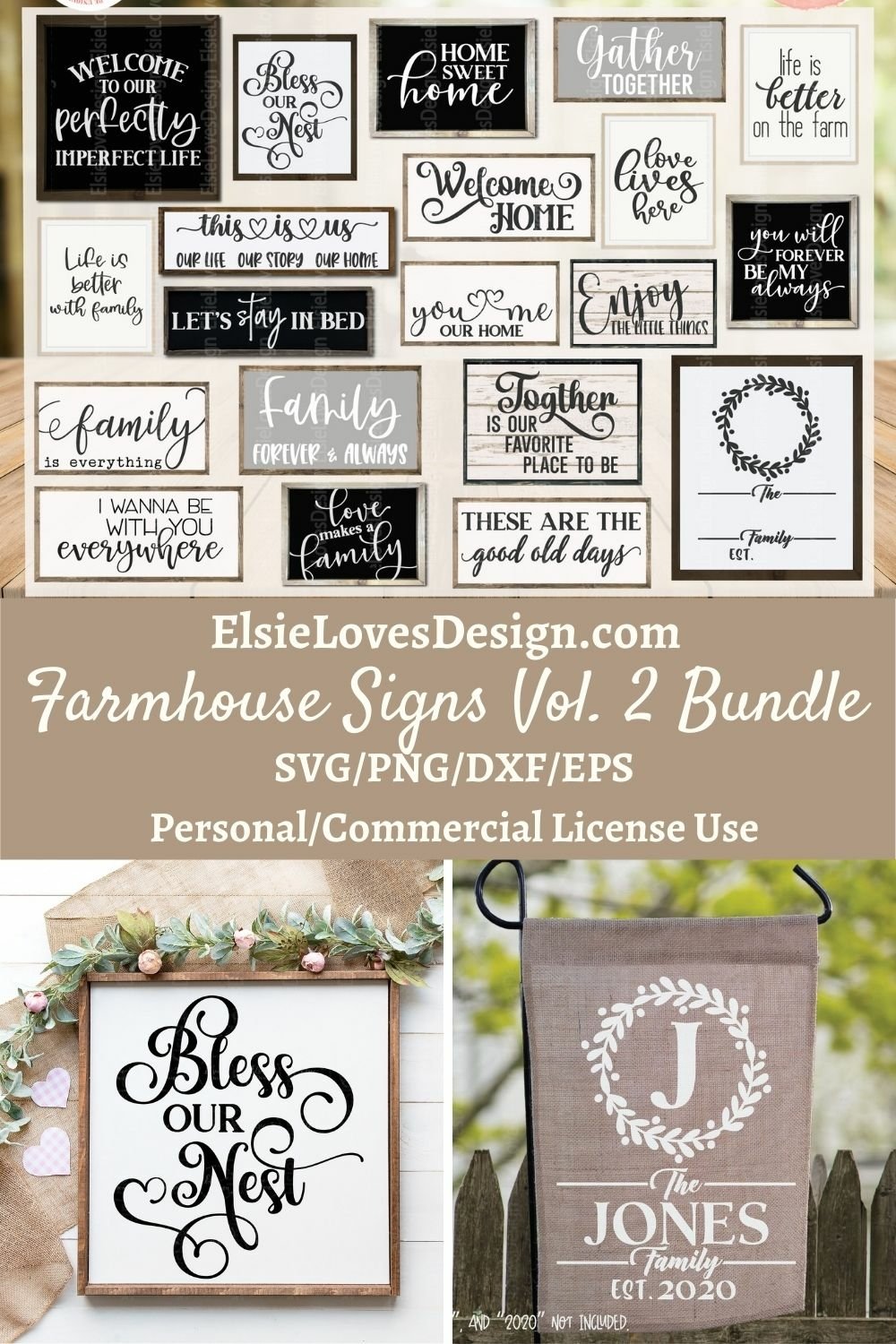 Farmhouse Home Signs Bundle SVG Cut Files (1171651)