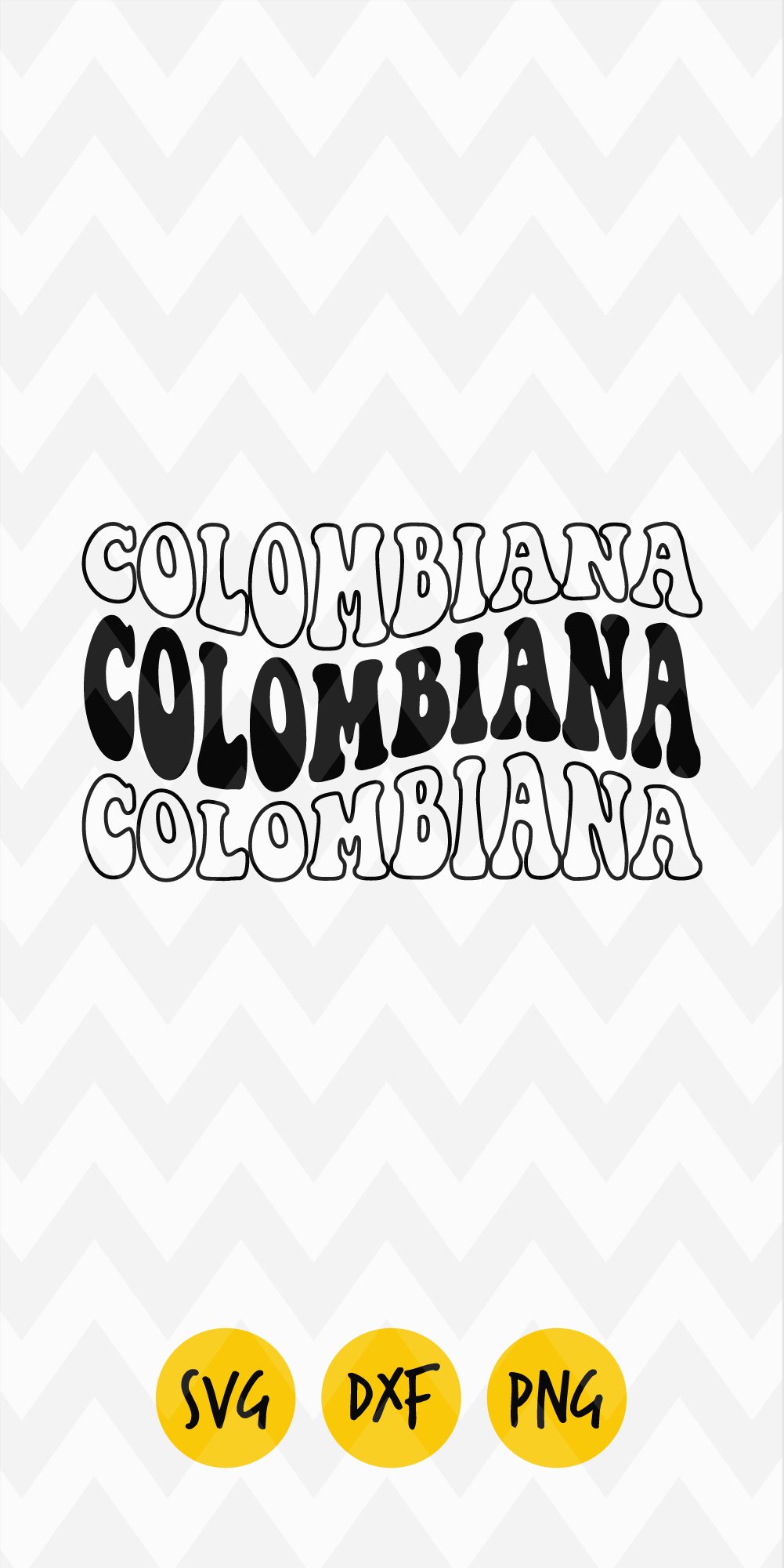 Colima Svg Lettering Venezuela trendy wavy letters for Cutting Machines