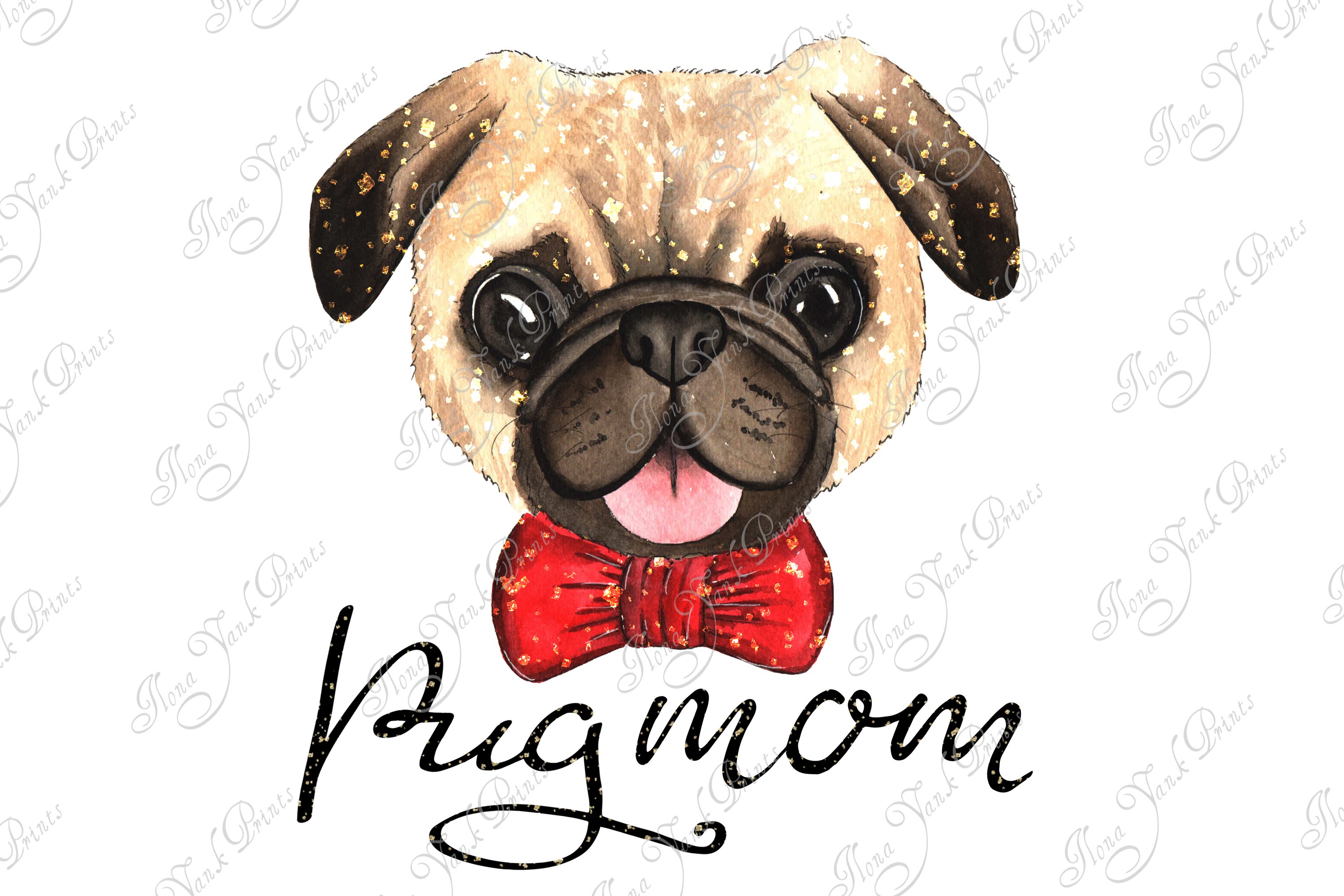 Pug mom sublimation png, Funny mom t-shirt design png