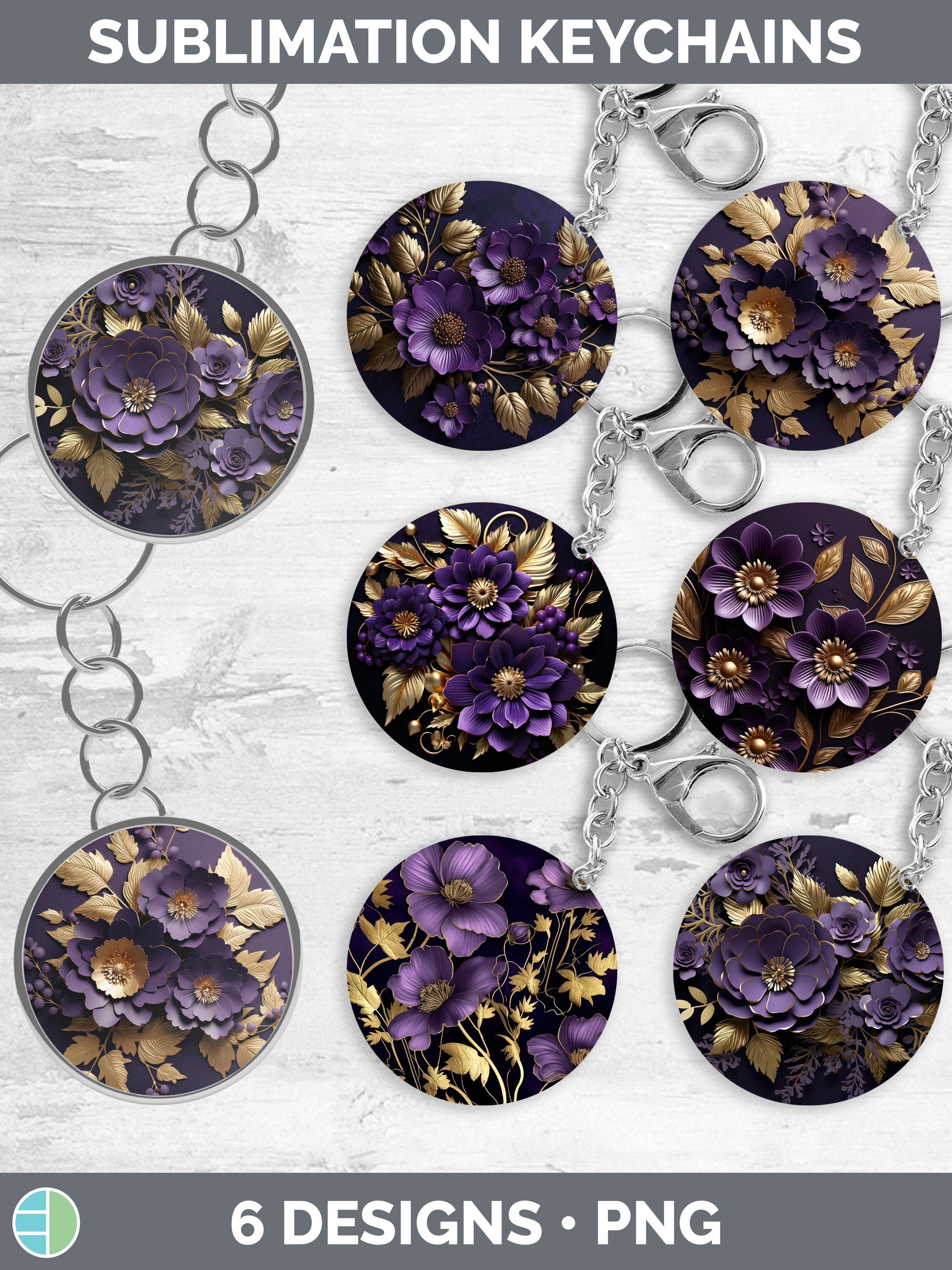 Grape Purse Charm - Fruit Keychain Handmade In Your Choice Of Metallic Colors | MakerPlace By - Foto 5