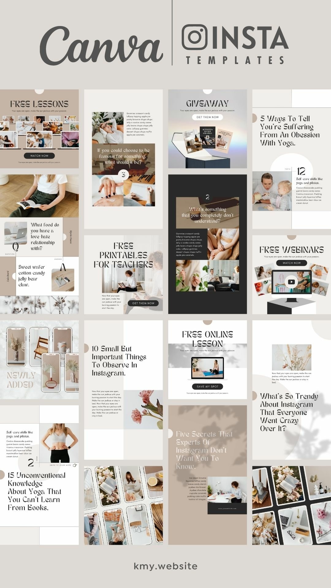 Instagram Template Canva Post Story Luxe - Animated Pack