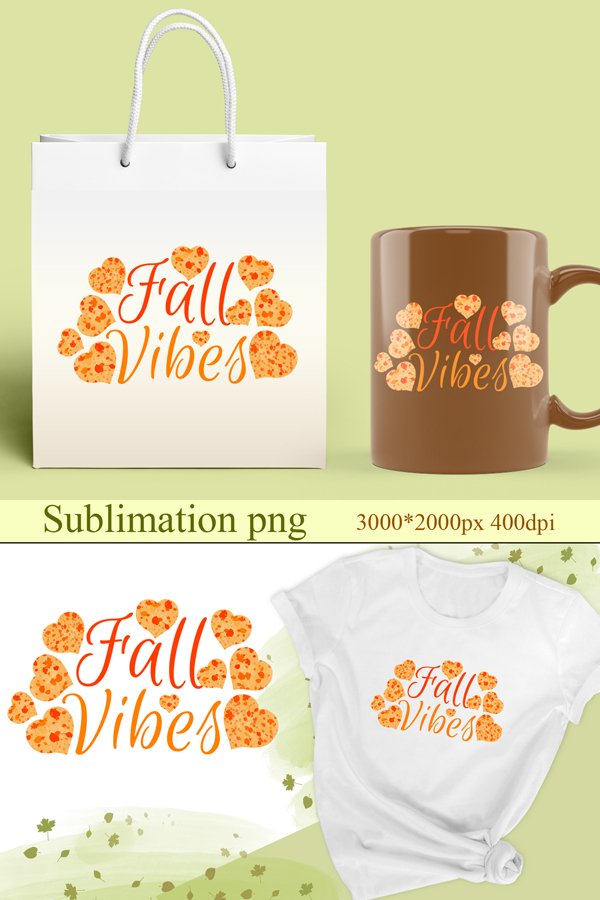 Fall Vibes Sublimation Design | Autumn png