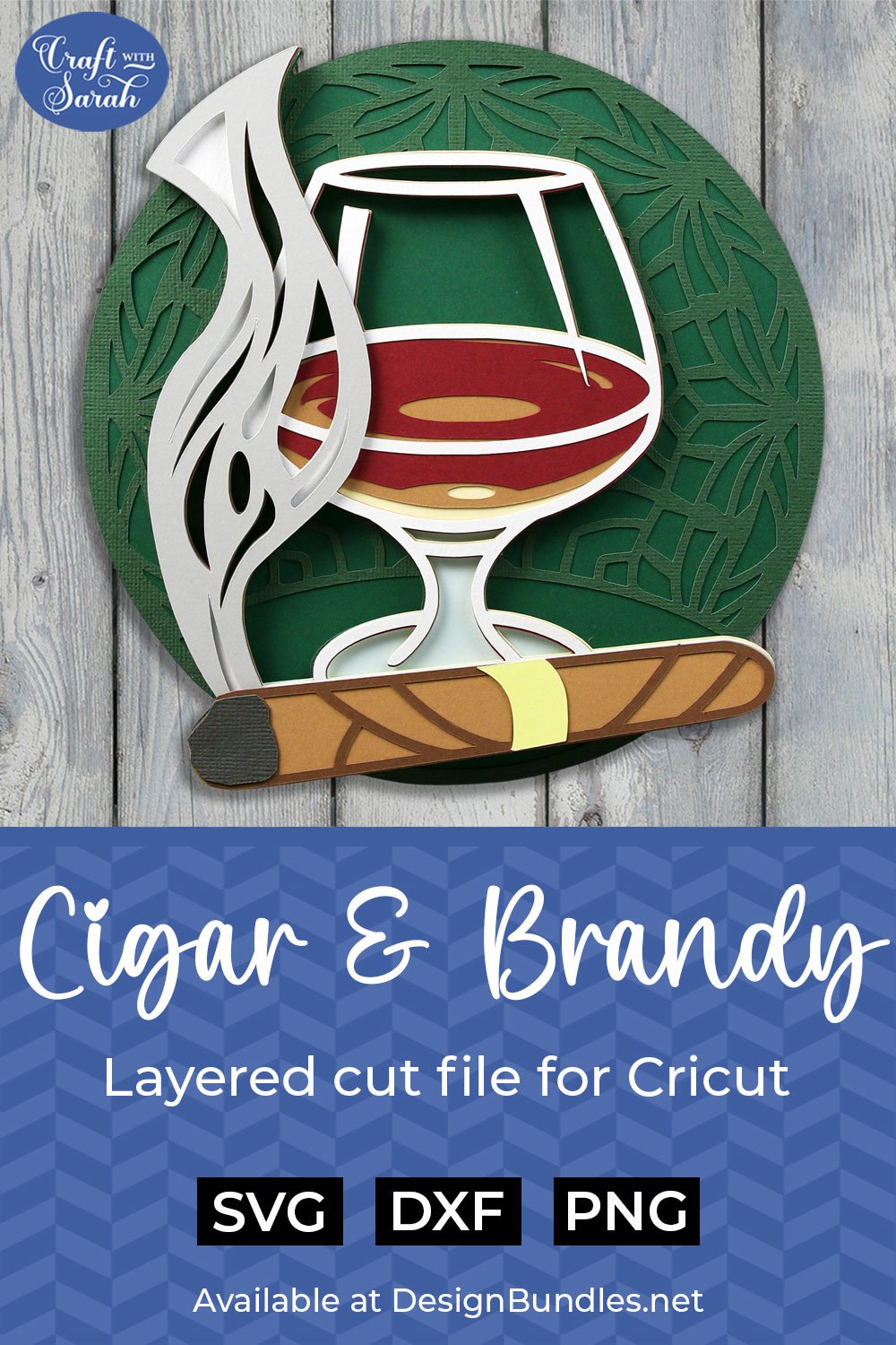 Brandy & Cigar SVG Brandy Glass SVG After Dinner Drinks