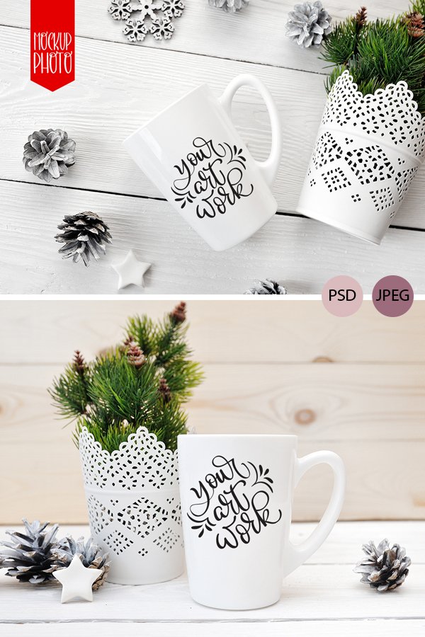 Mug Lettering Design Mug mockup for lettering, calligraphy illustration