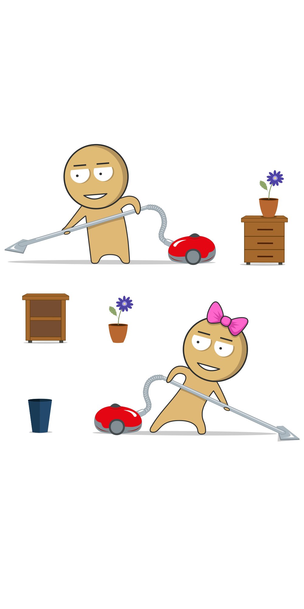 Cleaning clipart, Characters clipart, Boy vacuuming the room