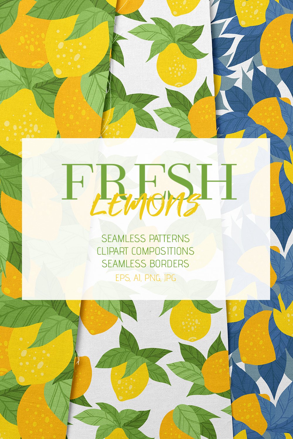 Fresh lemon vector set