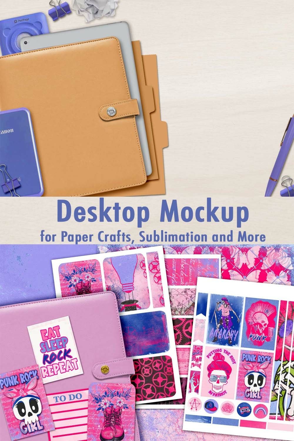 Layered Mockup for Printables Paper Craft and Sublimation