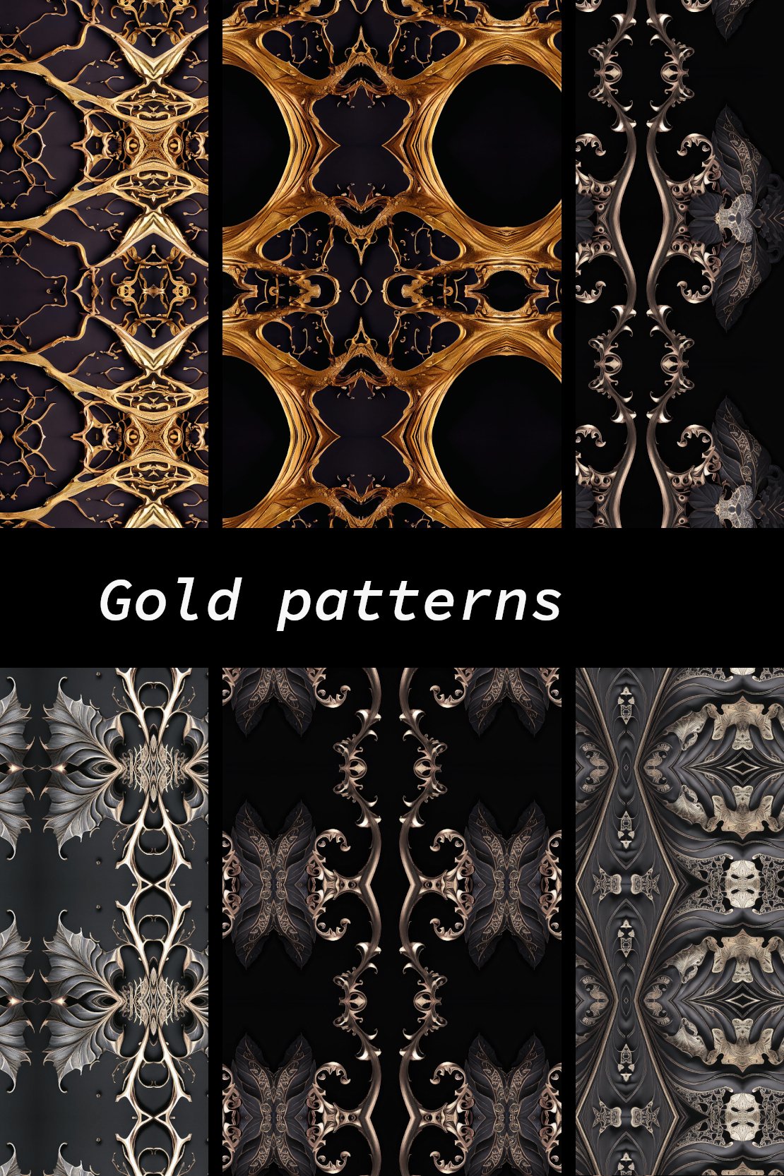 Golden Patterns Pat Golden patterns, seamless patterns - 10 JPG